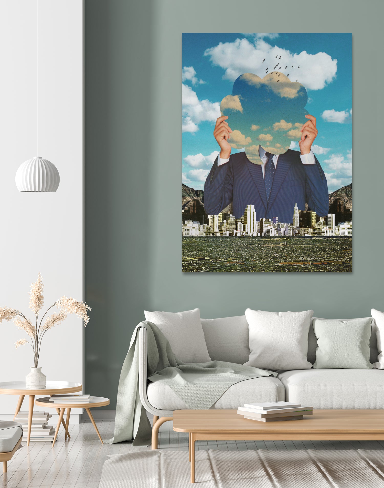 The Cloud Catcher by Sammy Slabbinck on GIANT ART - blue photo illustration