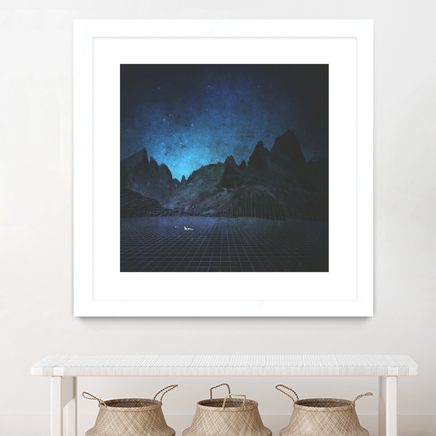 When The Night Has Come, And The Land Is Dark by Jamison Gish on GIANT ART - blue digital painting