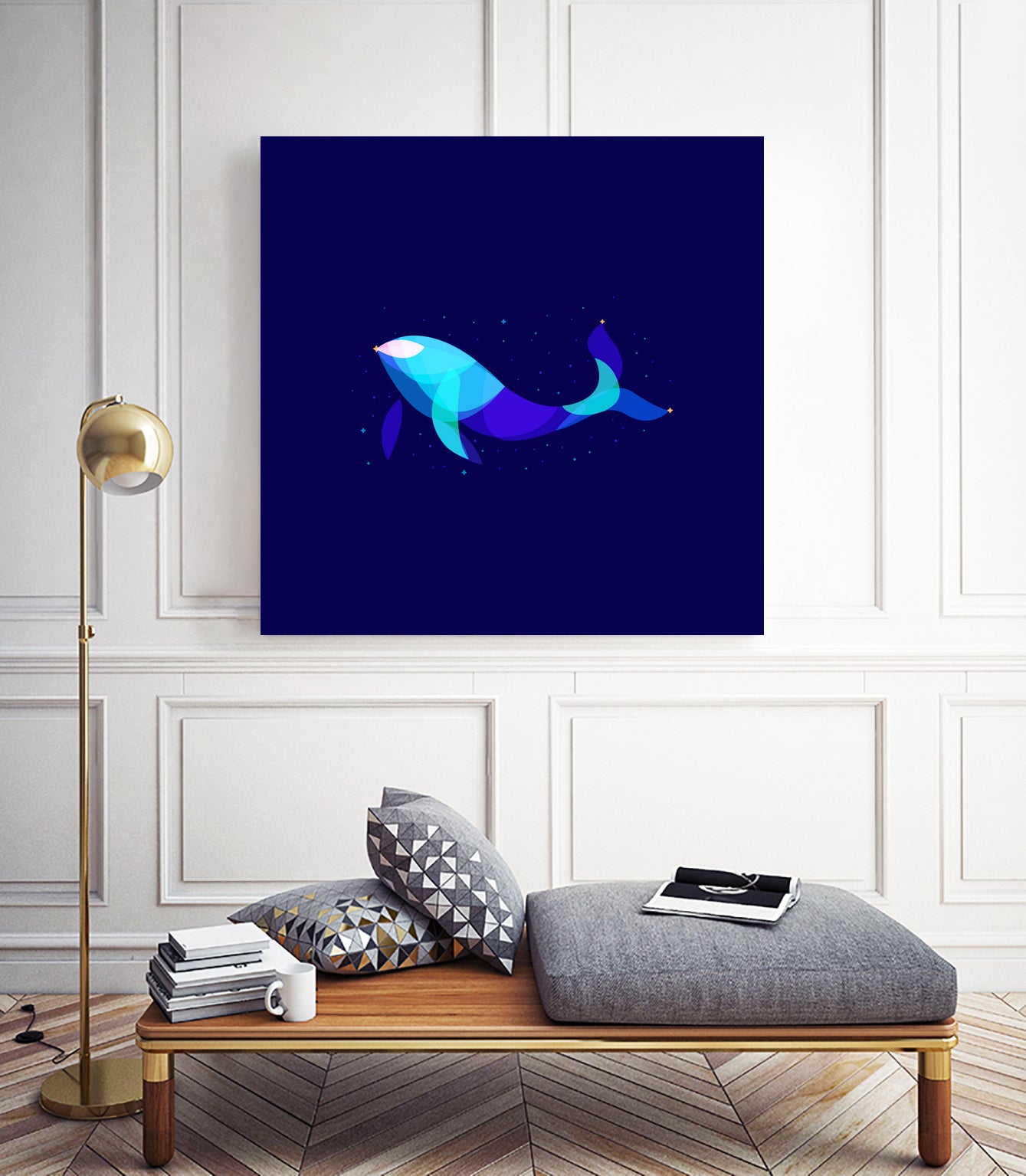 Space Whale by Ilya Shapko on GIANT ART - blue character design