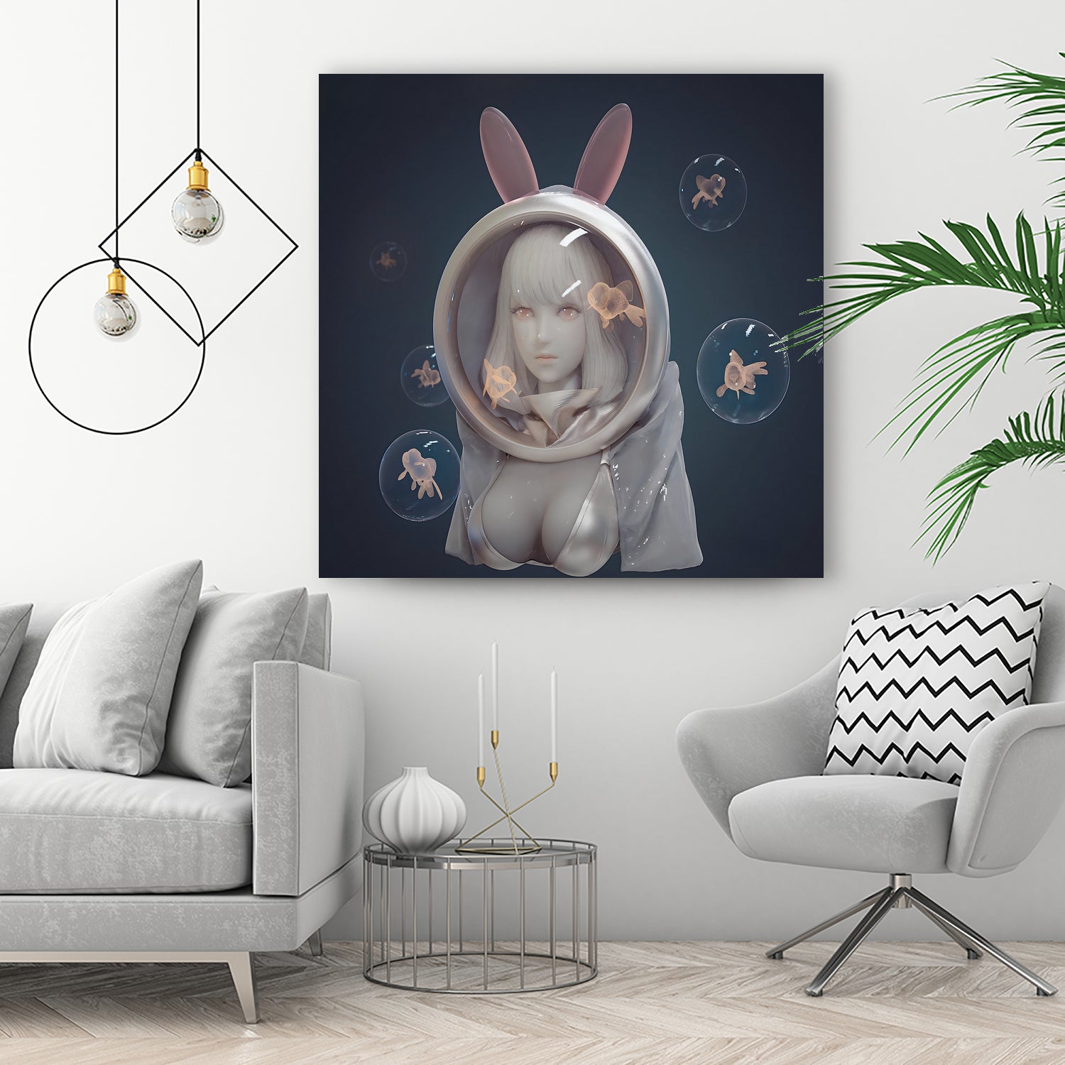 Maiden of the Depths by Yi Ou on GIANT ART - white 3d art