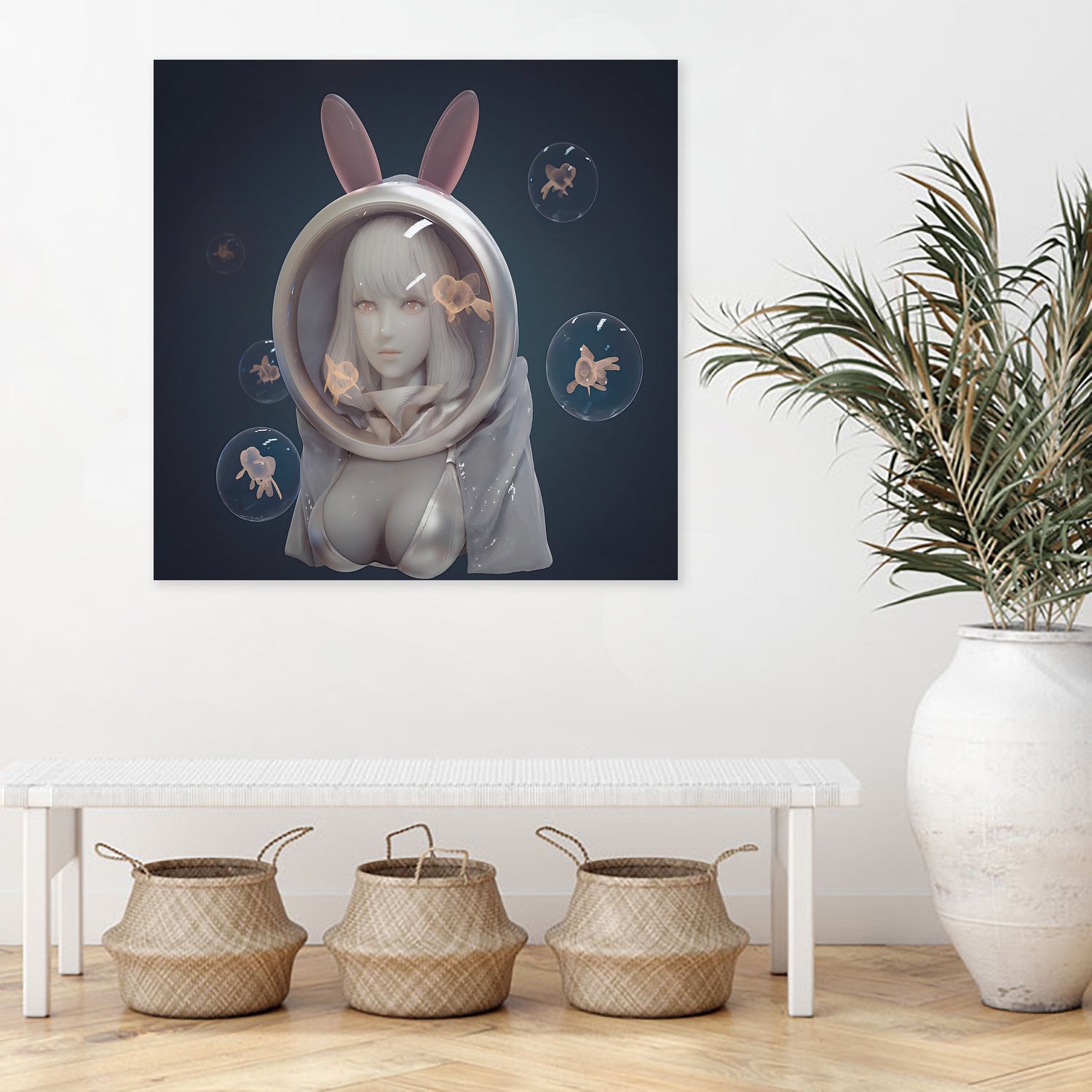 Maiden of the Depths by Yi Ou on GIANT ART - white 3d art