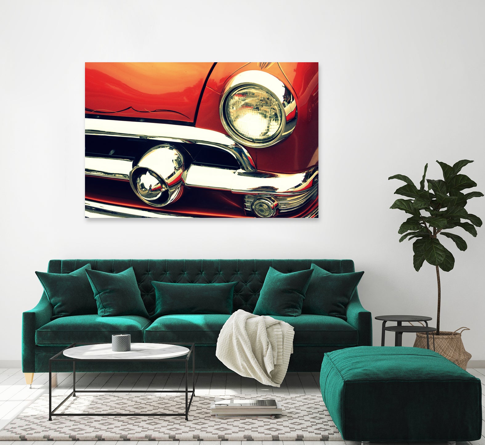 1951 Ford by Lyle Hatch on GIANT ART - red photo illustration