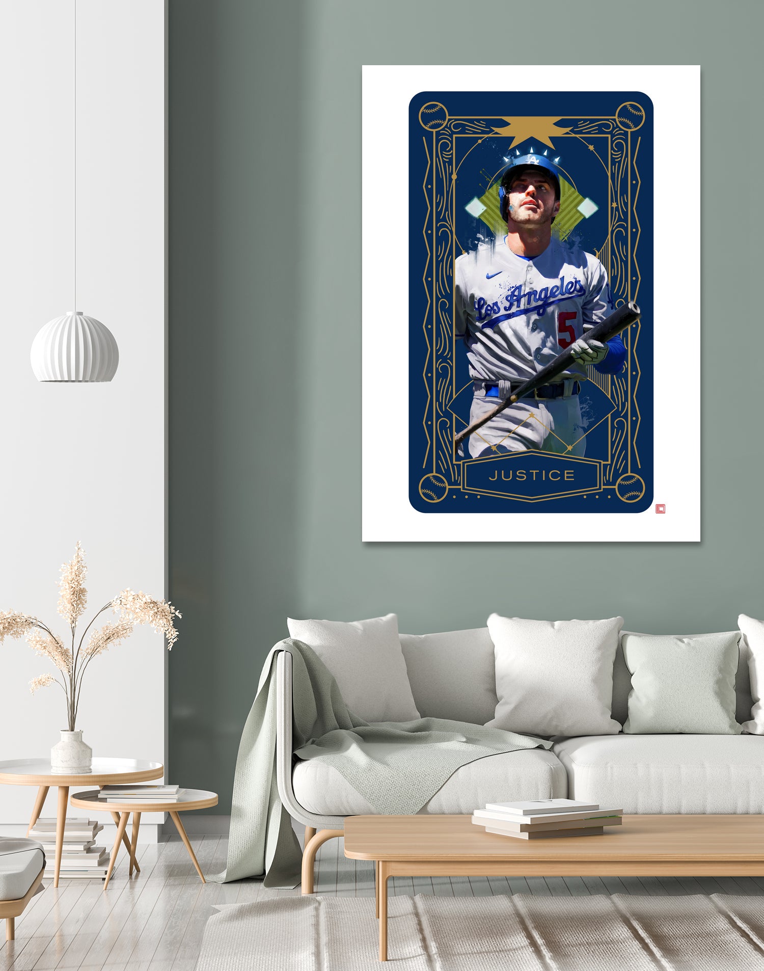 Dodgers Tarot: Justice by Claudia Labarca on GIANT ART - blue digital painting