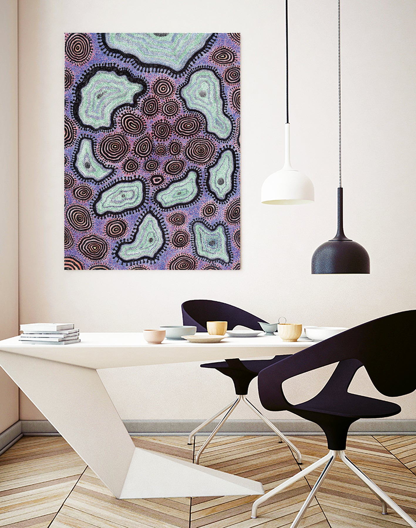 Cells by Victor Fitzsimons on GIANT ART - fuchsia mixed media