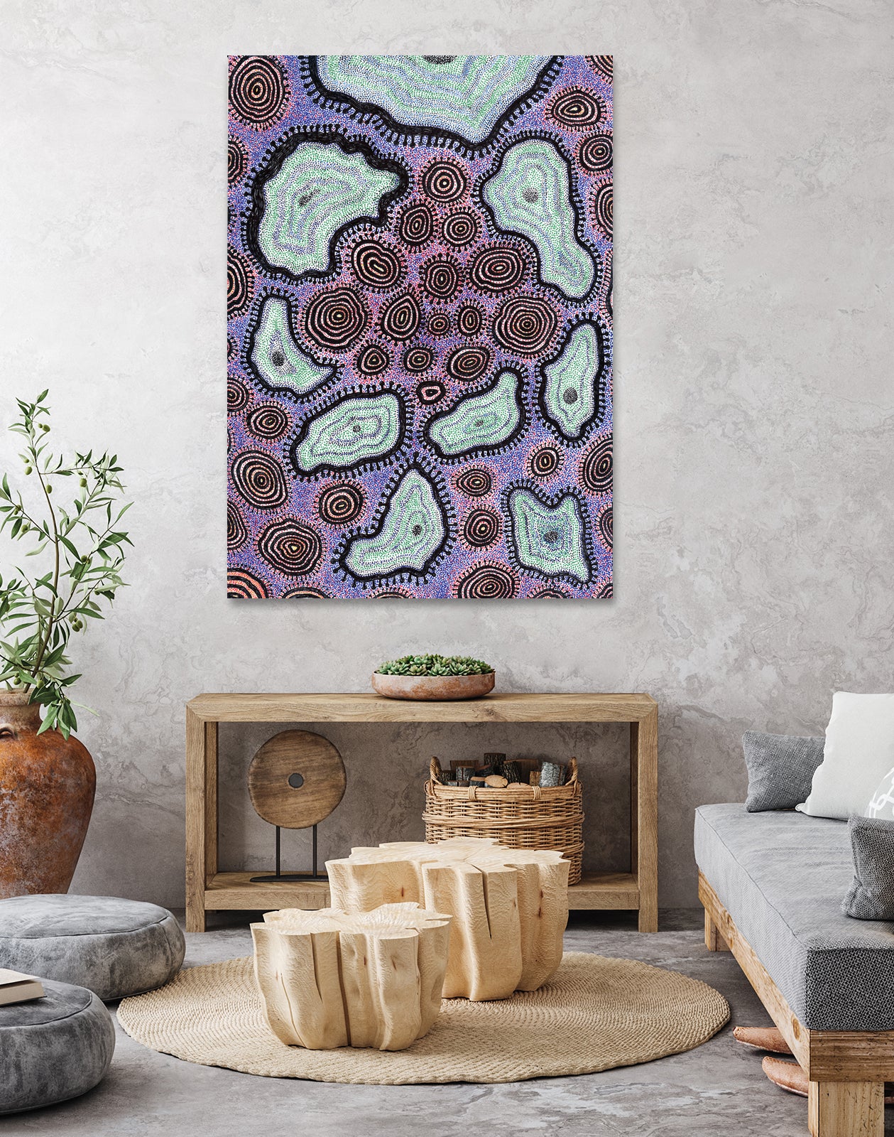 Cells by Victor Fitzsimons on GIANT ART - fuchsia mixed media