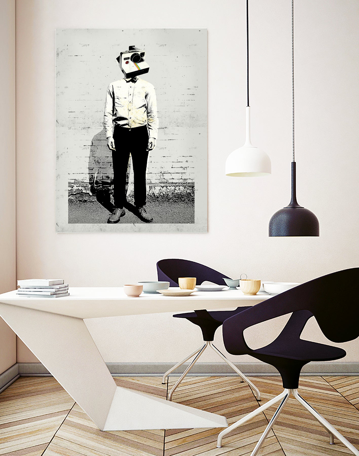 Polaroid Man by Arthur Willian Presser on GIANT ART - white photo manipulation