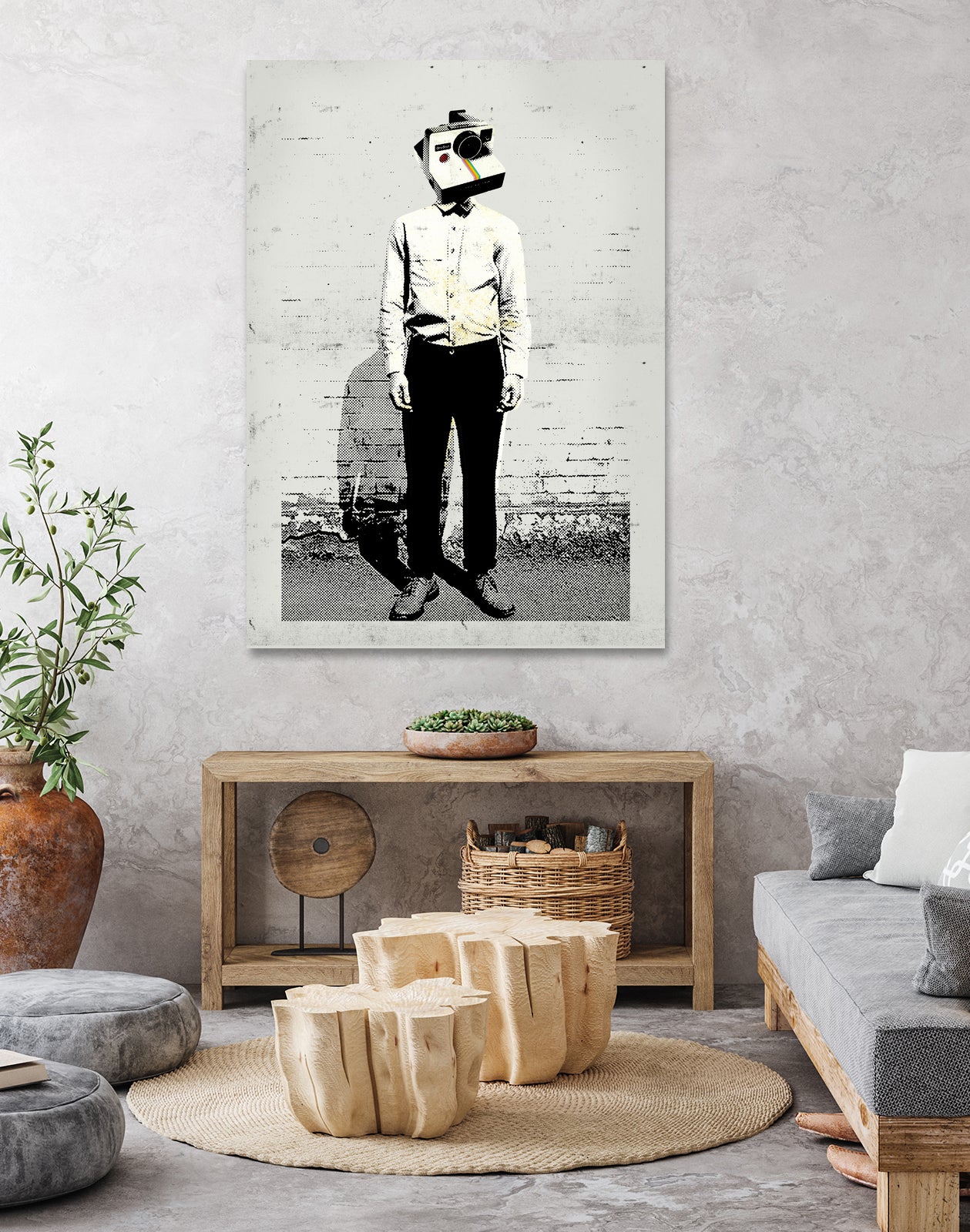 Polaroid Man by Arthur Willian Presser on GIANT ART - white photo manipulation