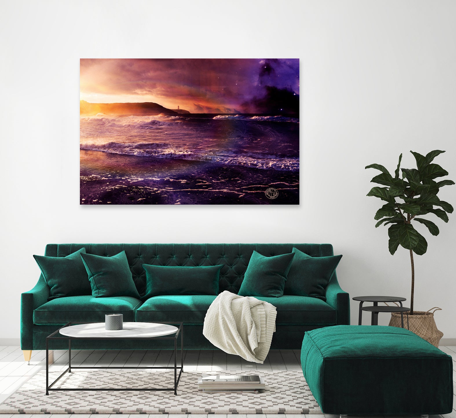 On the Horizon of the Infinite by Jaya Prime on GIANT ART - fuchsia digital painting