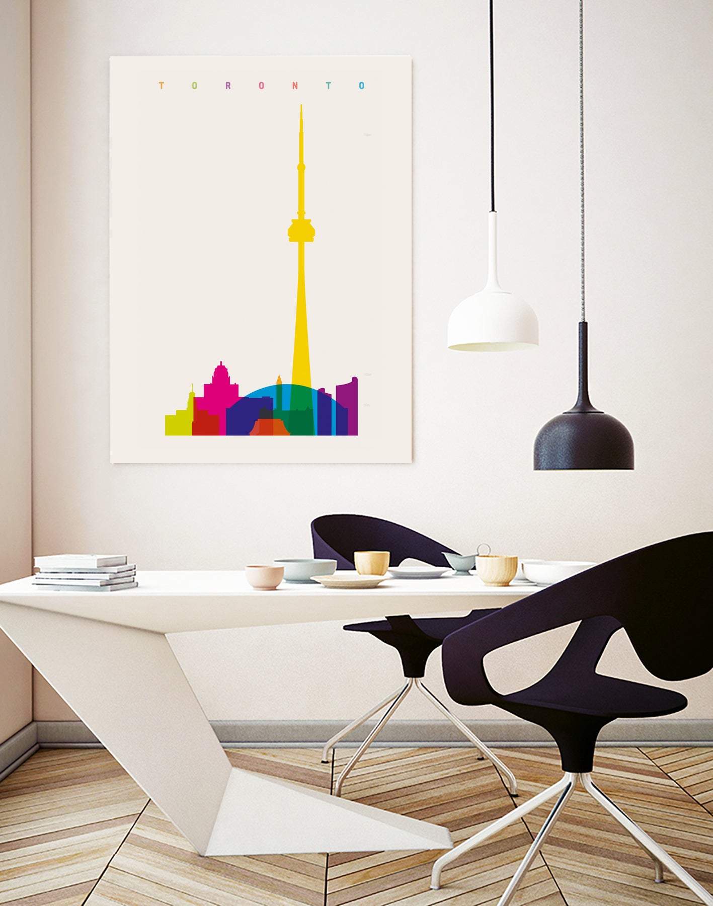 Shapes of Toronto by Yoni Alter on GIANT ART - yellow digital drawing