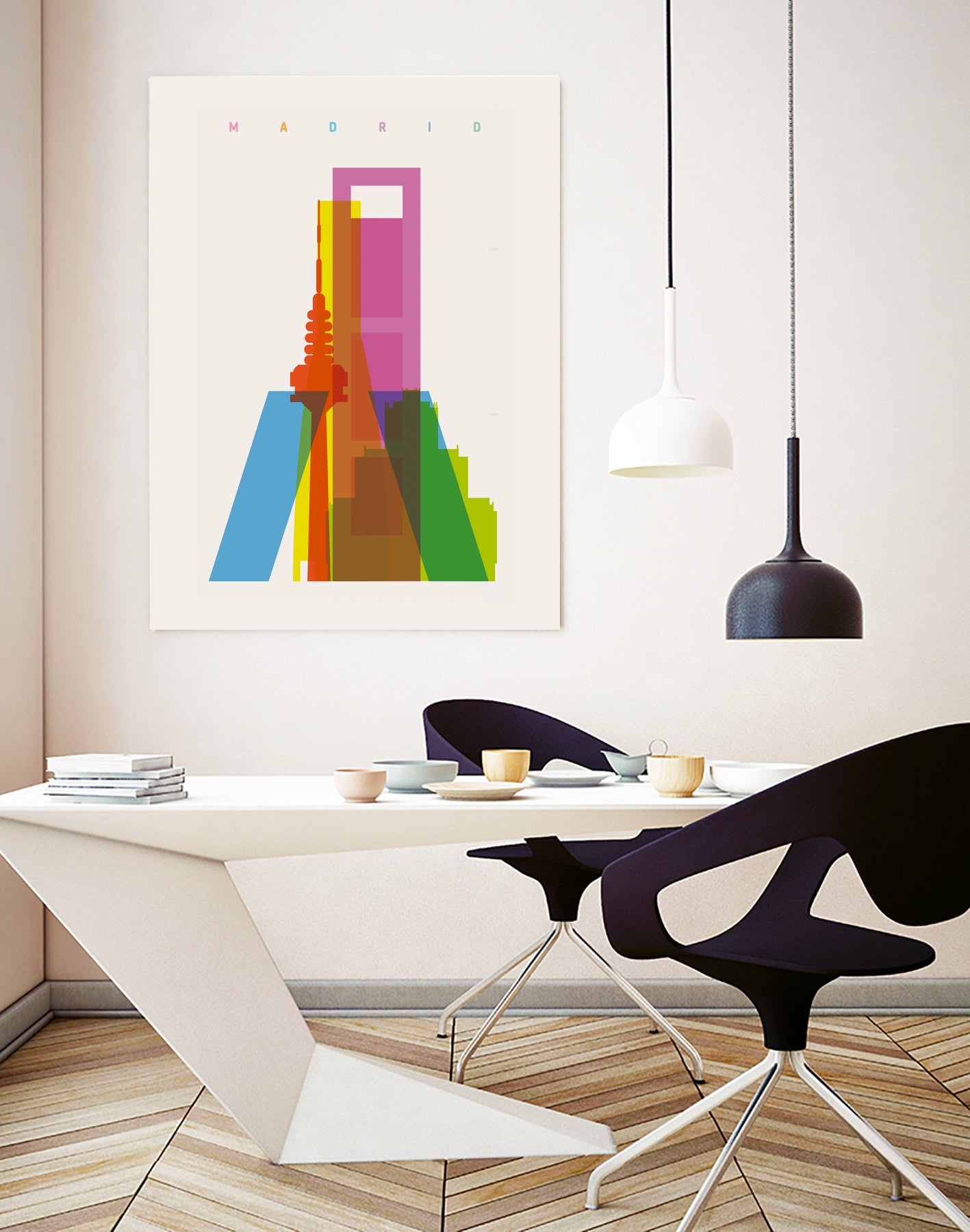 Shapes of Madrid by Yoni Alter on GIANT ART - photo illustration