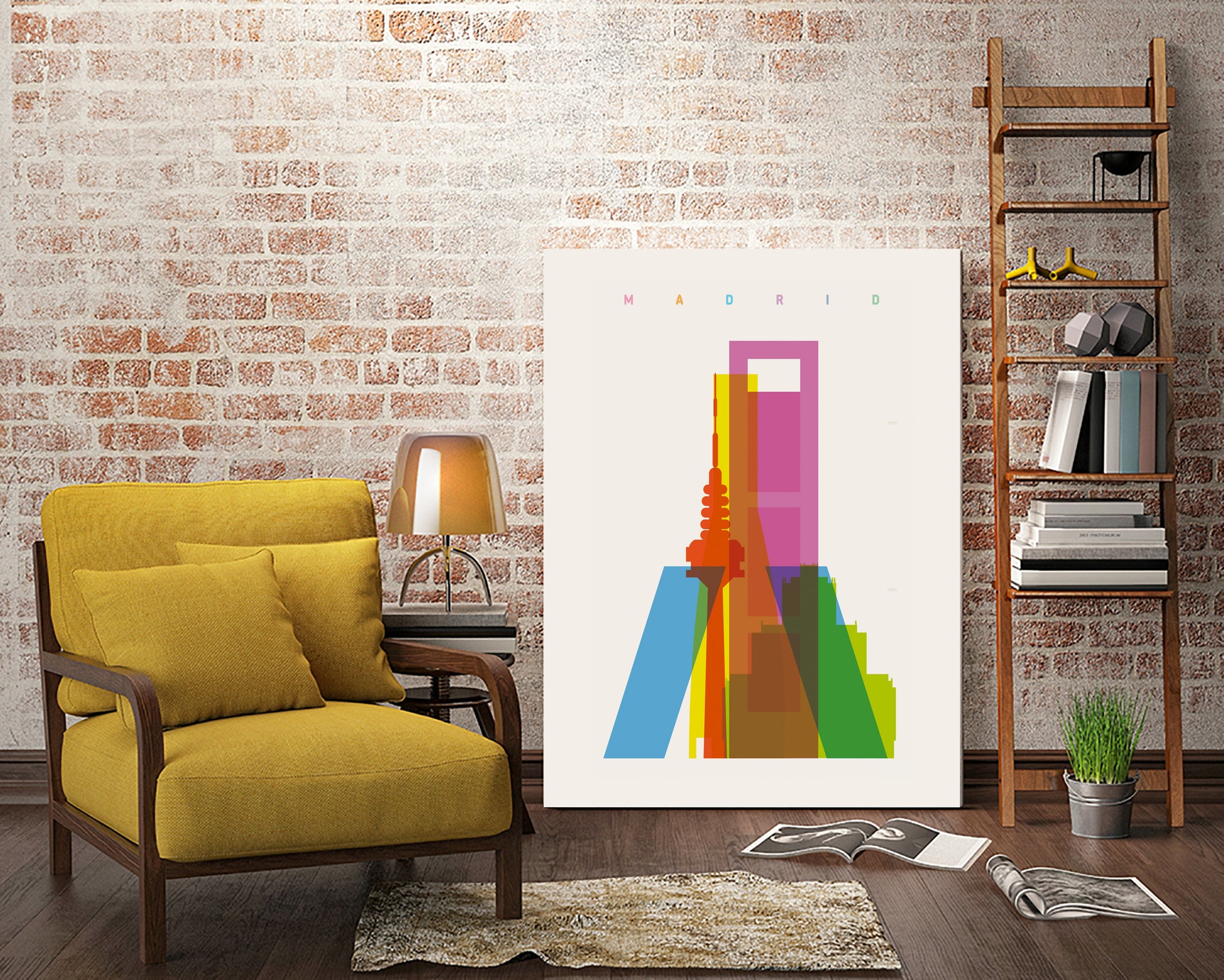 Shapes of Madrid by Yoni Alter on GIANT ART - photo illustration