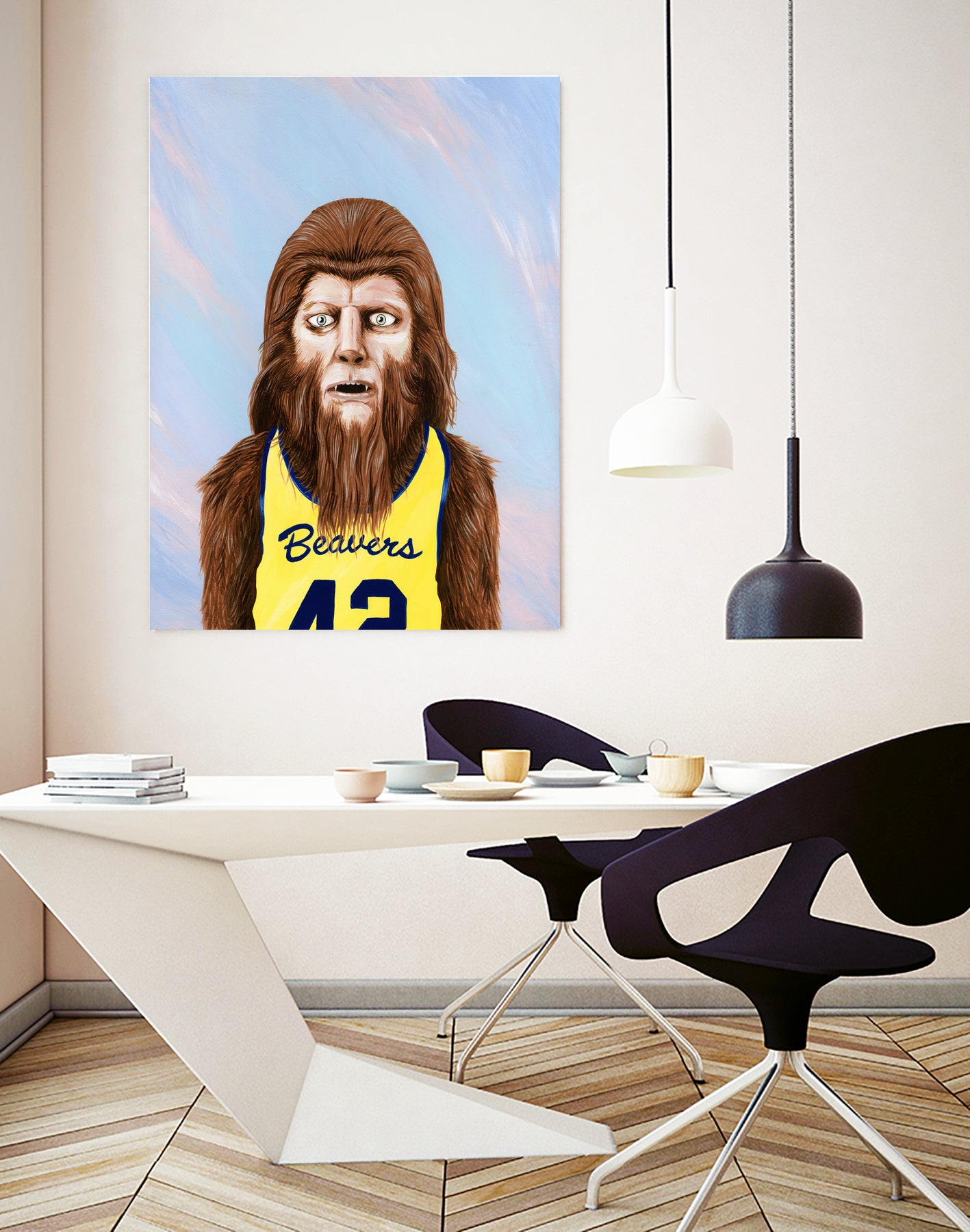 Teenwolf by Andrew Turner on GIANT ART - blue mixed media