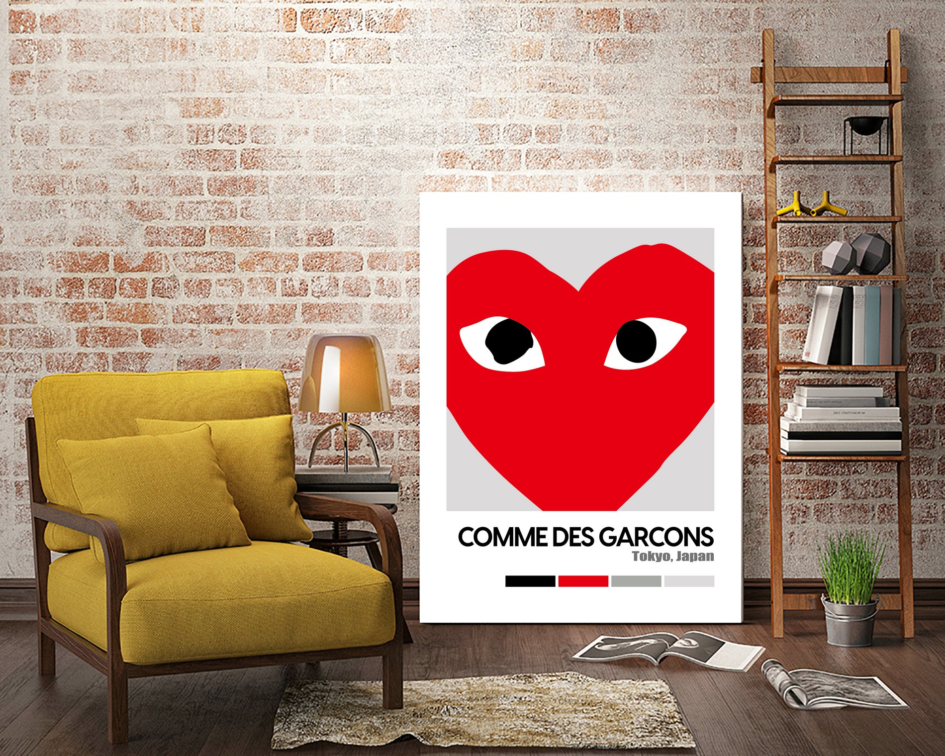 Red Hearts Eyes Hypebeast Luxury Fashion Poster by XingChen Lu on GIANT ART - red typography