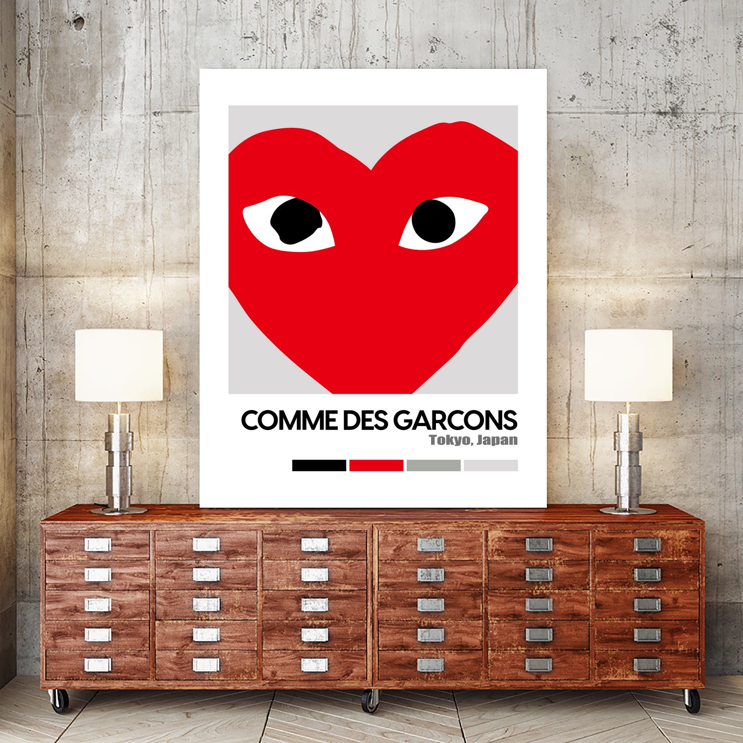 Red Hearts Eyes Hypebeast Luxury Fashion Poster by XingChen Lu on GIANT ART - red typography