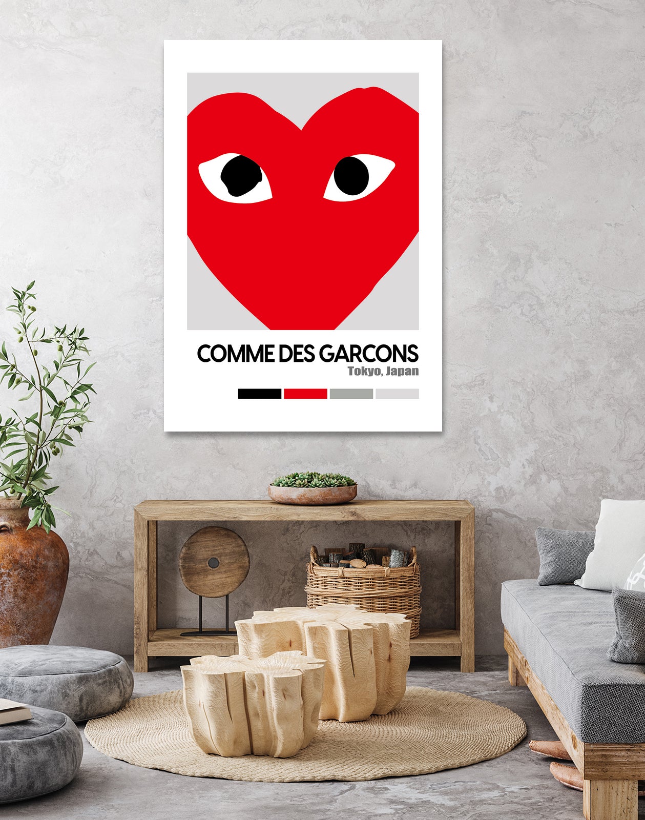 Red Hearts Eyes Hypebeast Luxury Fashion Poster by XingChen Lu on GIANT ART - red typography