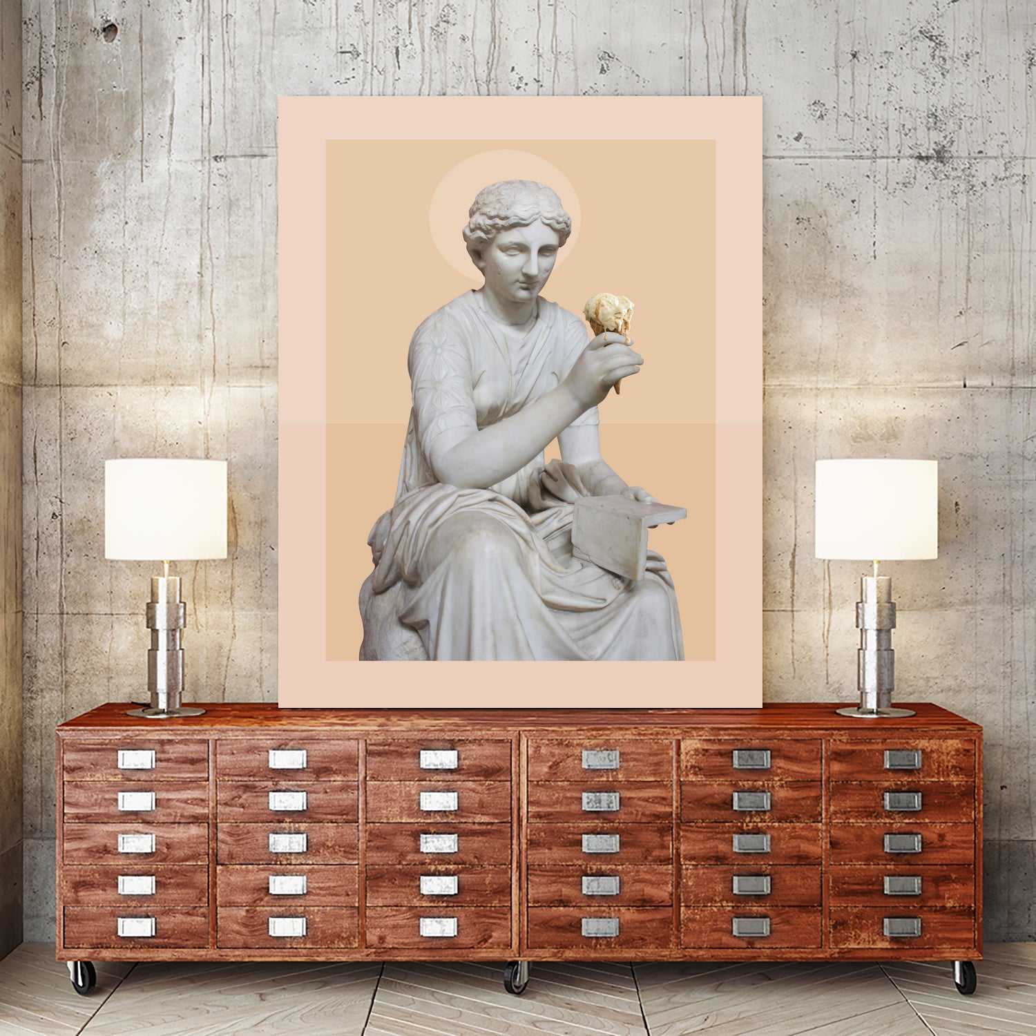 Ice Cream Cone by José Luis Guerrero on GIANT ART - orange photo manipulation