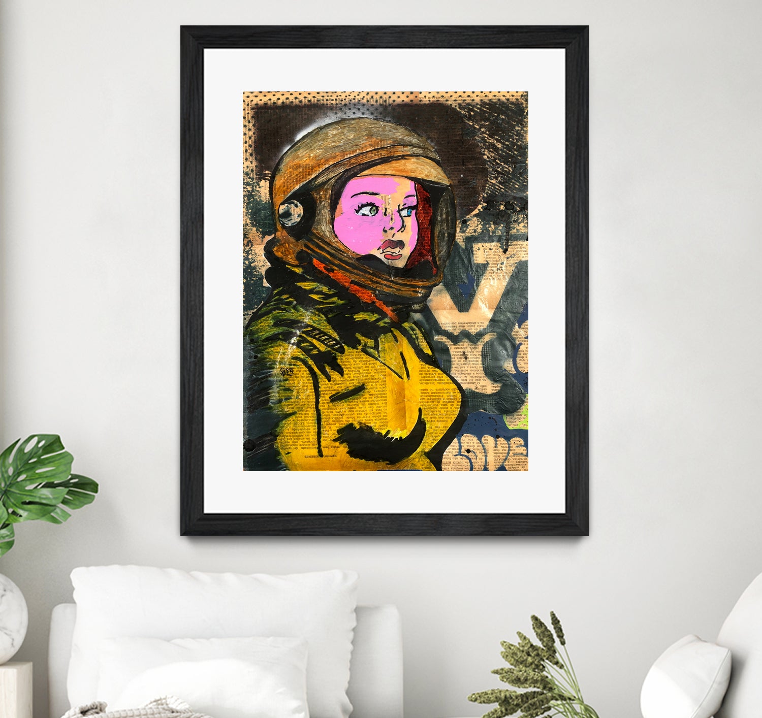 Astronaut | Graffiti | Pop art | Street-art aesthetics by TULIO ALMEIDA on GIANT ART - orange mixed media