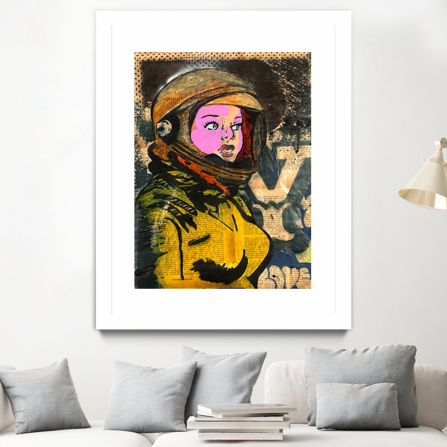 Astronaut | Graffiti | Pop art | Street-art aesthetics by TULIO ALMEIDA on GIANT ART - orange mixed media