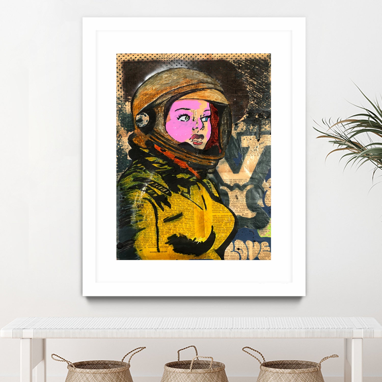 Astronaut | Graffiti | Pop art | Street-art aesthetics by TULIO ALMEIDA on GIANT ART - orange mixed media