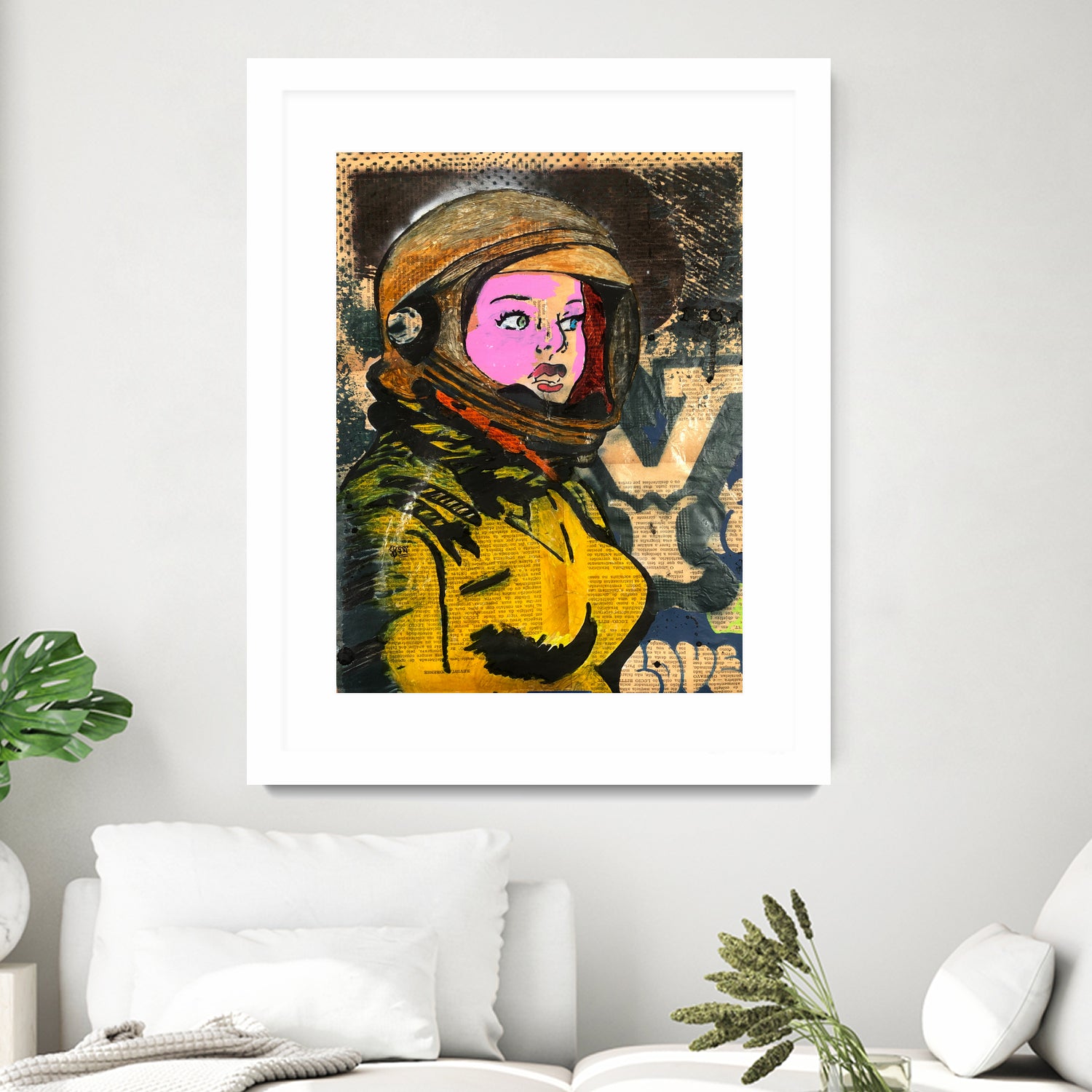 Astronaut | Graffiti | Pop art | Street-art aesthetics by TULIO ALMEIDA on GIANT ART - orange mixed media