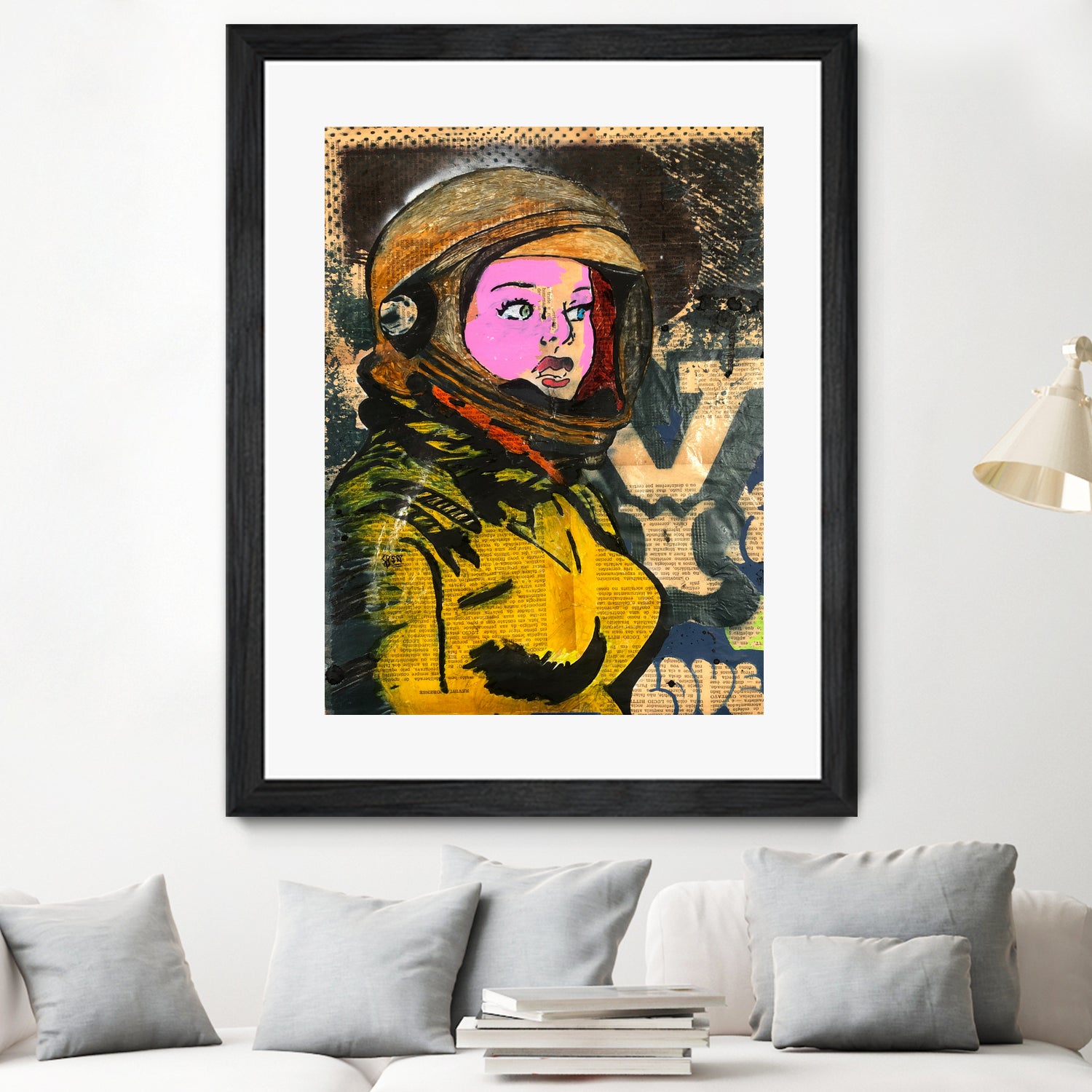 Astronaut | Graffiti | Pop art | Street-art aesthetics by TULIO ALMEIDA on GIANT ART - orange mixed media