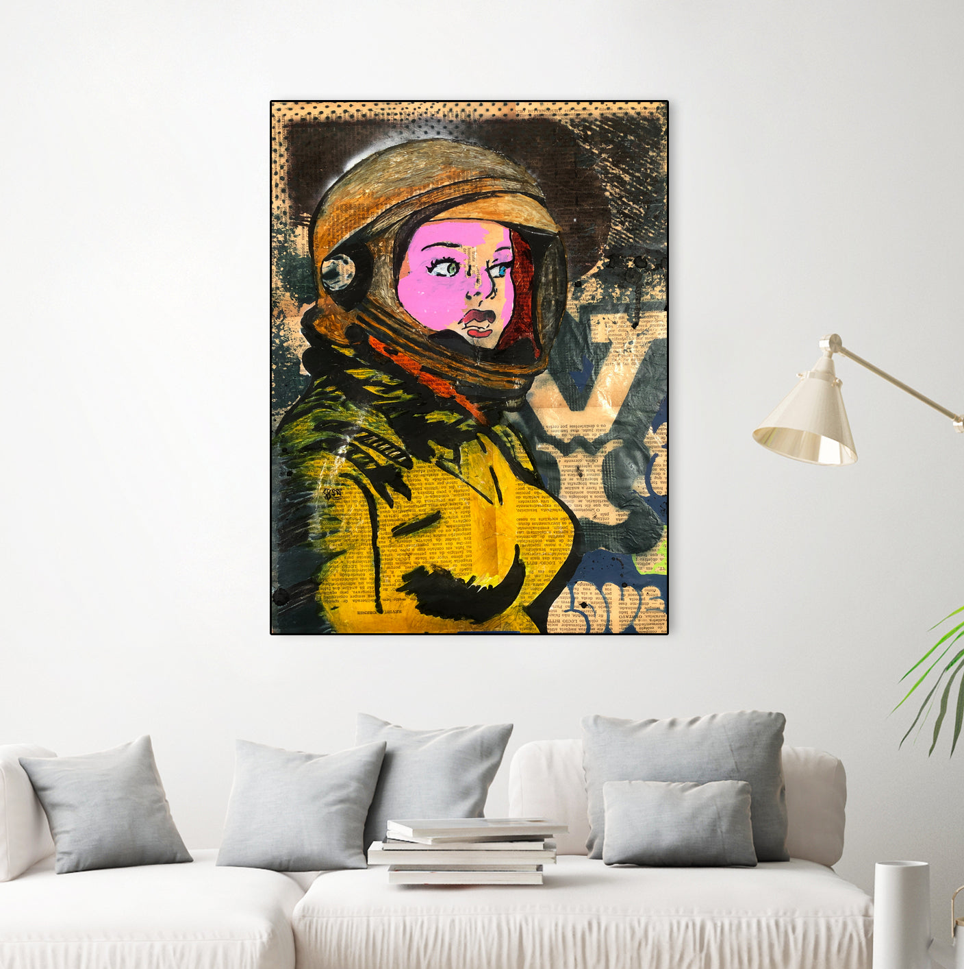 Astronaut | Graffiti | Pop art | Street-art aesthetics by TULIO ALMEIDA on GIANT ART - orange mixed media