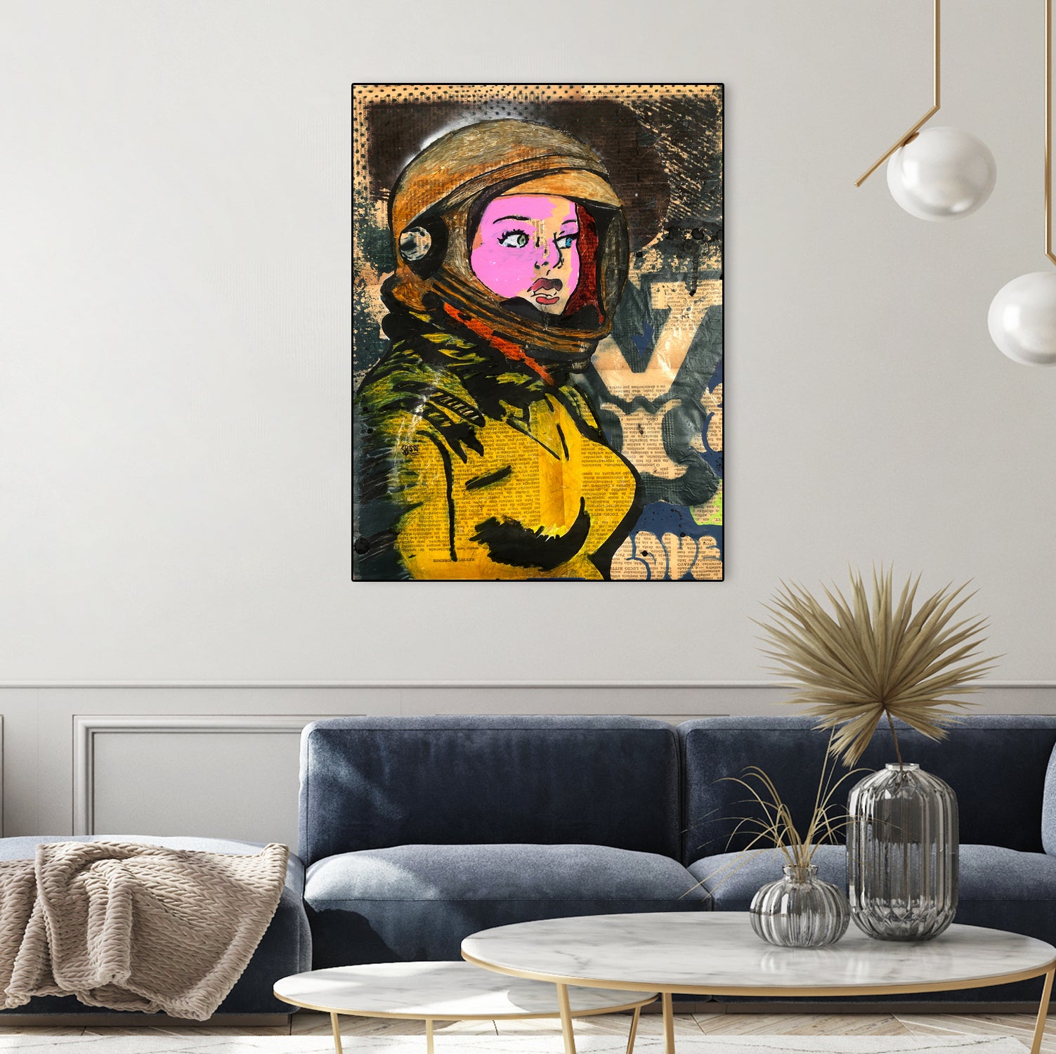 Astronaut | Graffiti | Pop art | Street-art aesthetics by TULIO ALMEIDA on GIANT ART - orange mixed media