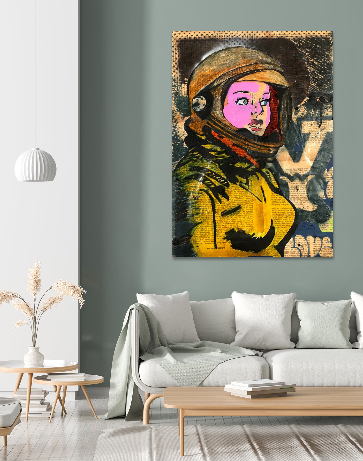 Astronaut | Graffiti | Pop art | Street-art aesthetics by TULIO ALMEIDA on GIANT ART - orange mixed media