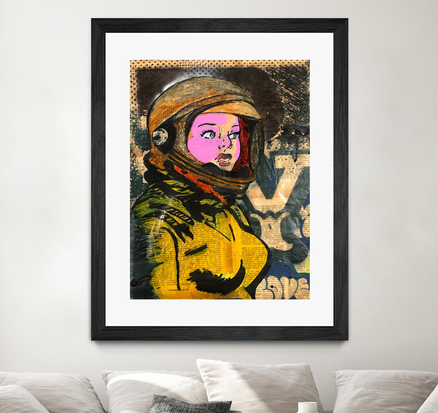 Astronaut | Graffiti | Pop art | Street-art aesthetics by TULIO ALMEIDA on GIANT ART - orange mixed media
