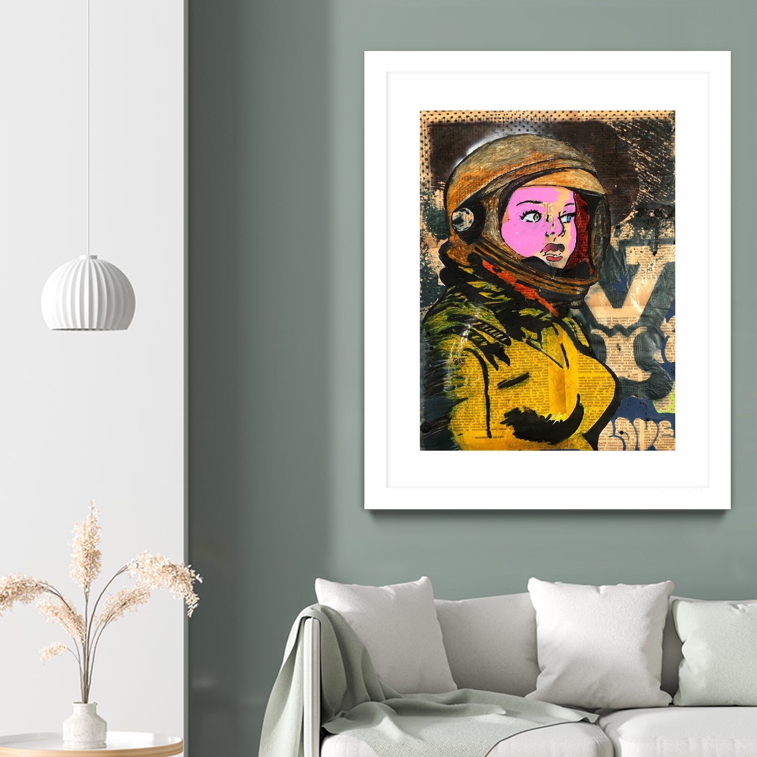Astronaut | Graffiti | Pop art | Street-art aesthetics by TULIO ALMEIDA on GIANT ART - orange mixed media