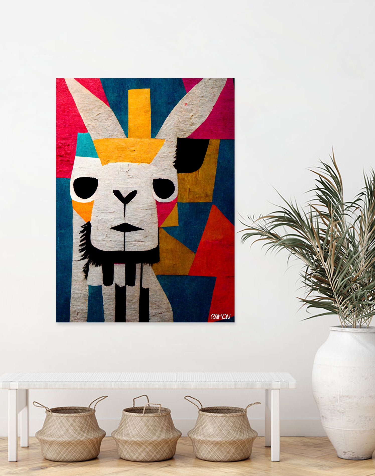 Abstract Art Alpaca by Ramon Souza on GIANT ART - white digital painting