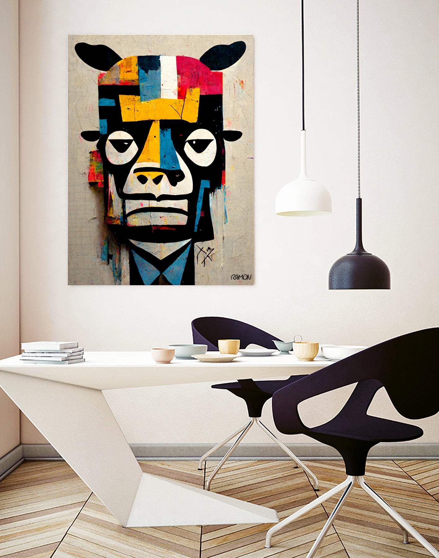 Cowman by Ramon Souza on GIANT ART - white digital painting