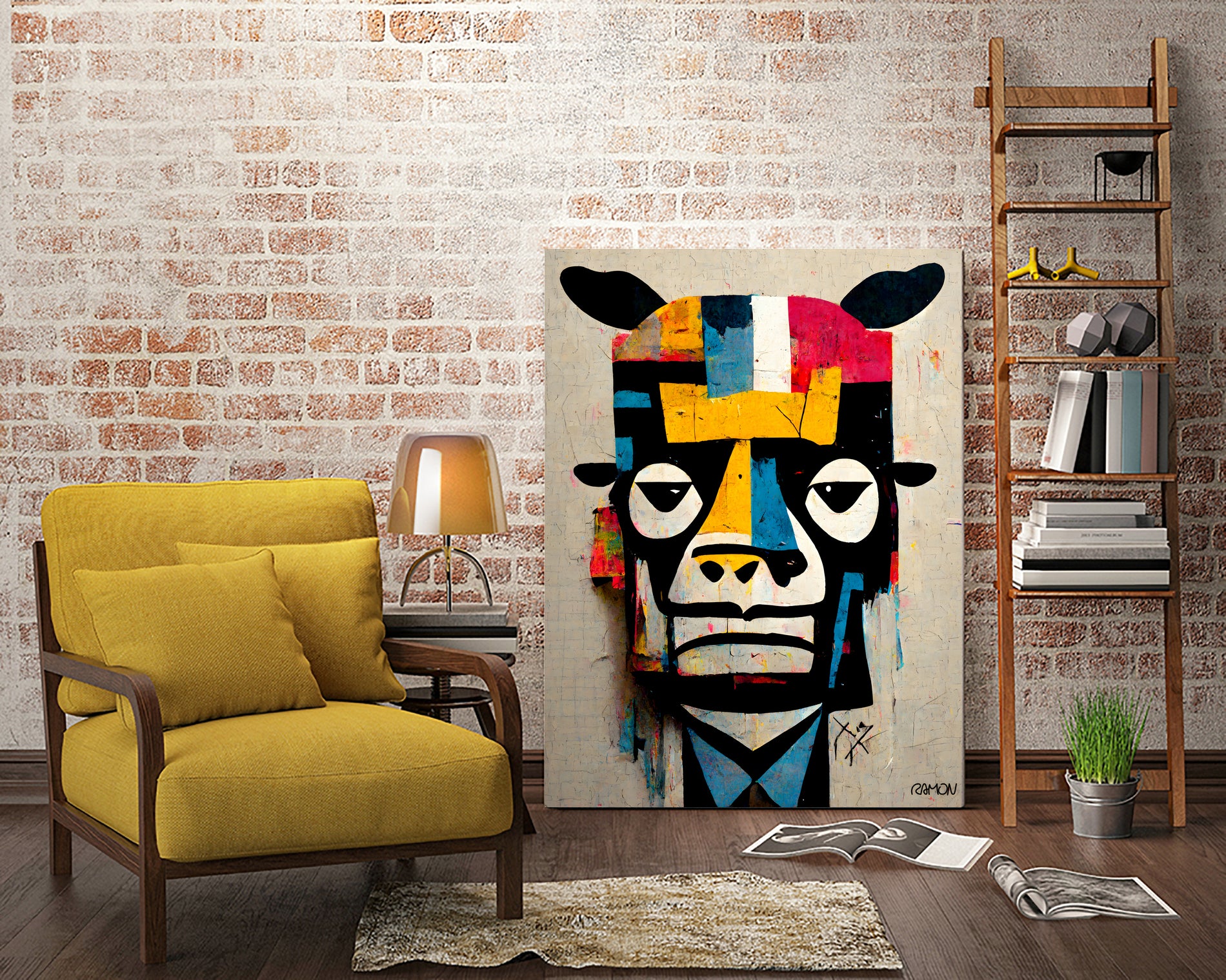 Cowman by Ramon Souza on GIANT ART - white digital painting