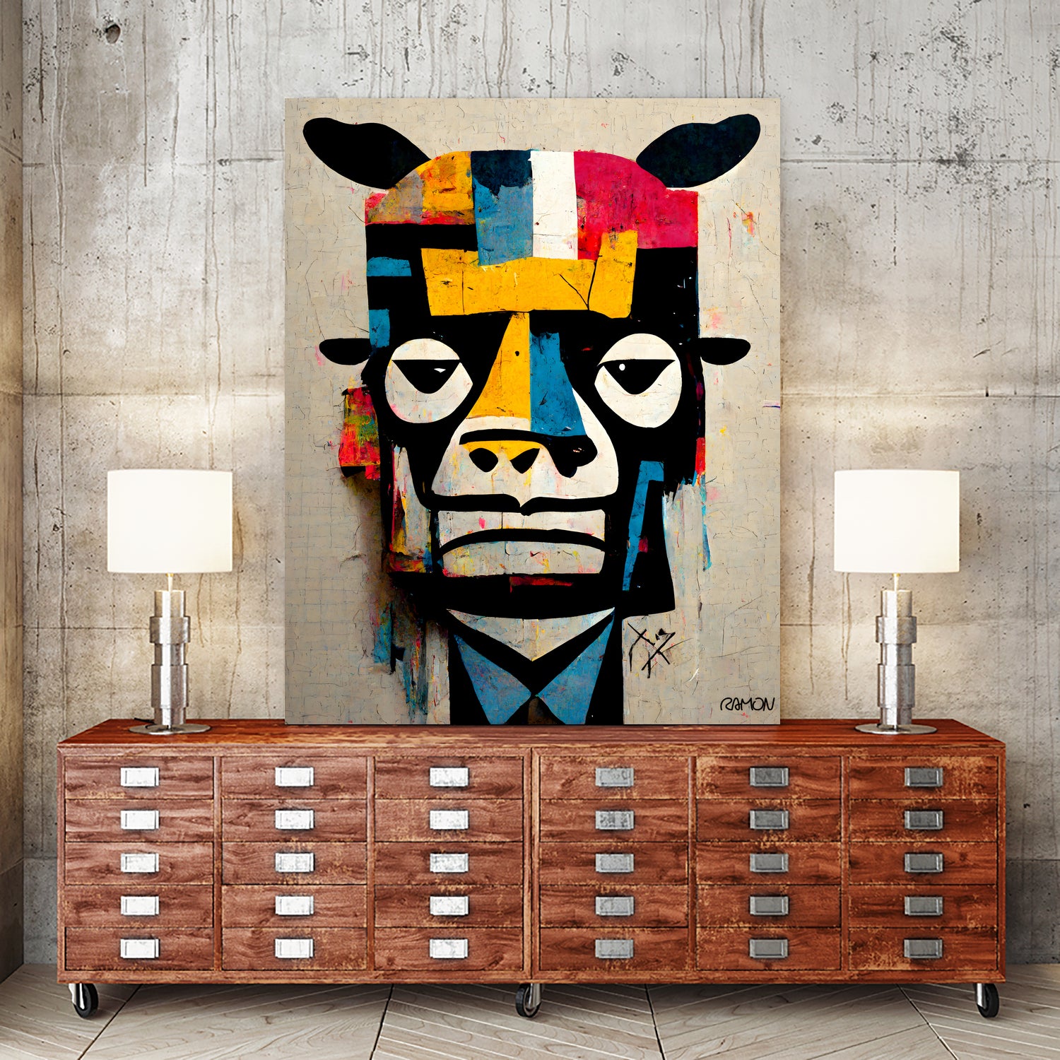 Cowman by Ramon Souza on GIANT ART - white digital painting