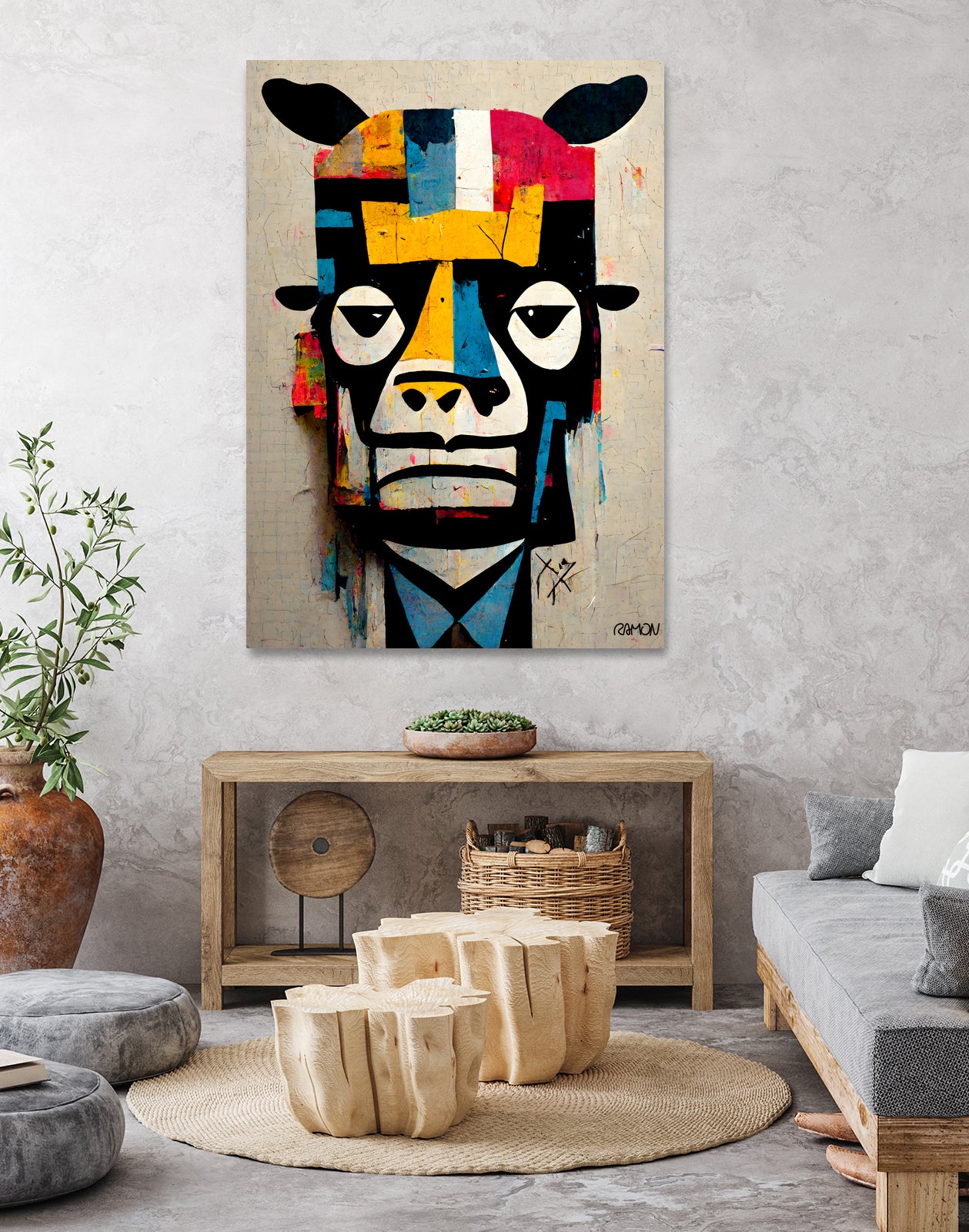 Cowman by Ramon Souza on GIANT ART - white digital painting