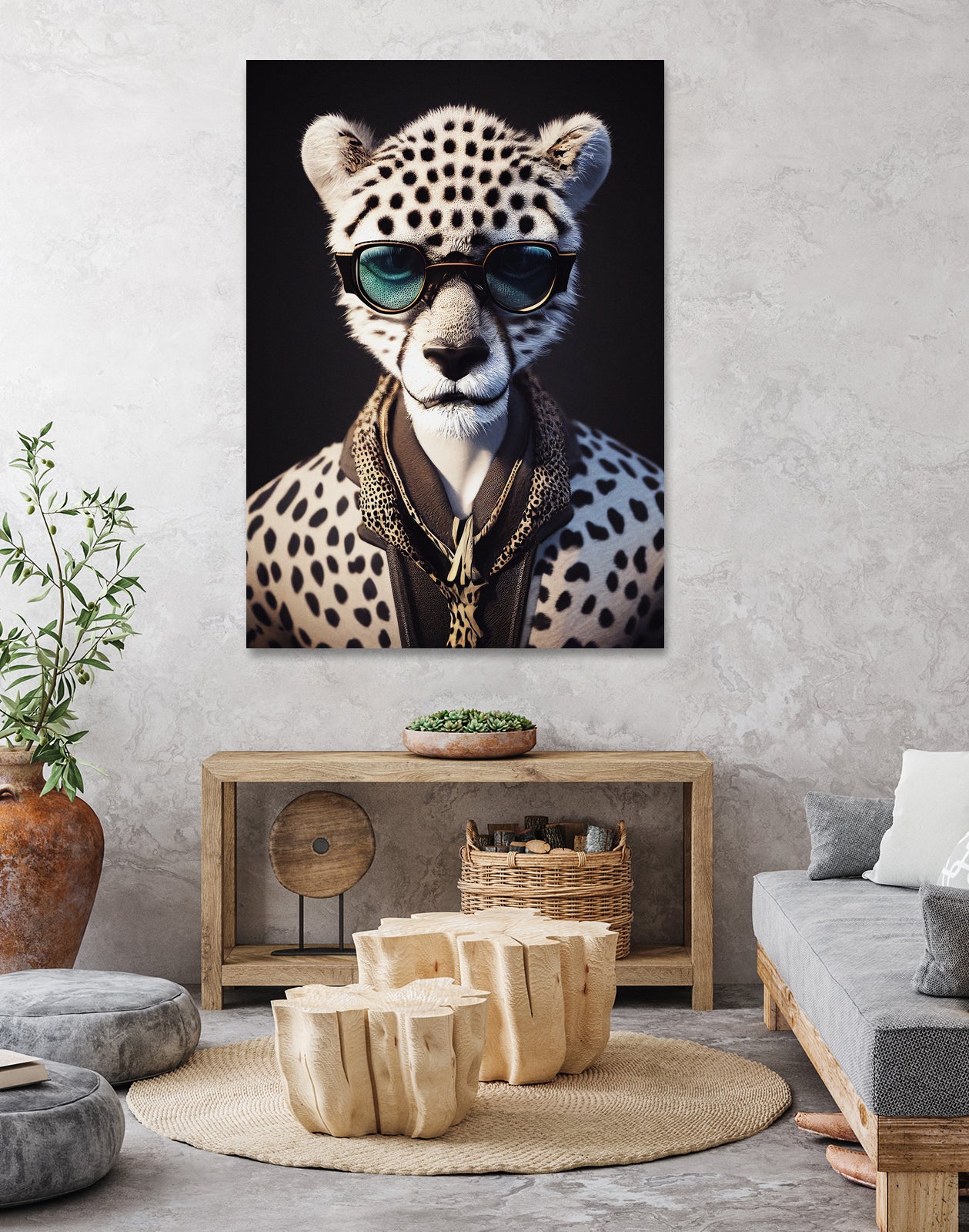 a nursery animal pop art illustration of Cheetah by M Maisur Amin on GIANT ART - black character design