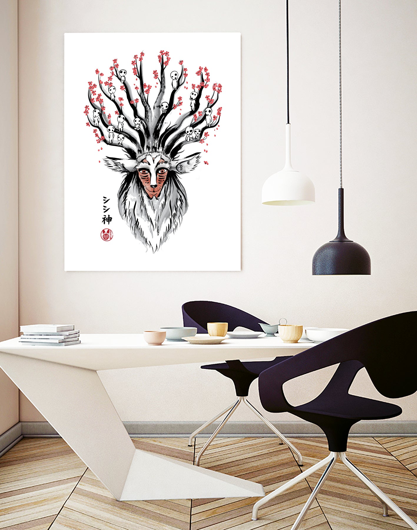 The Deer God Sumi-e by Antonio Camarena on GIANT ART - white digital painting