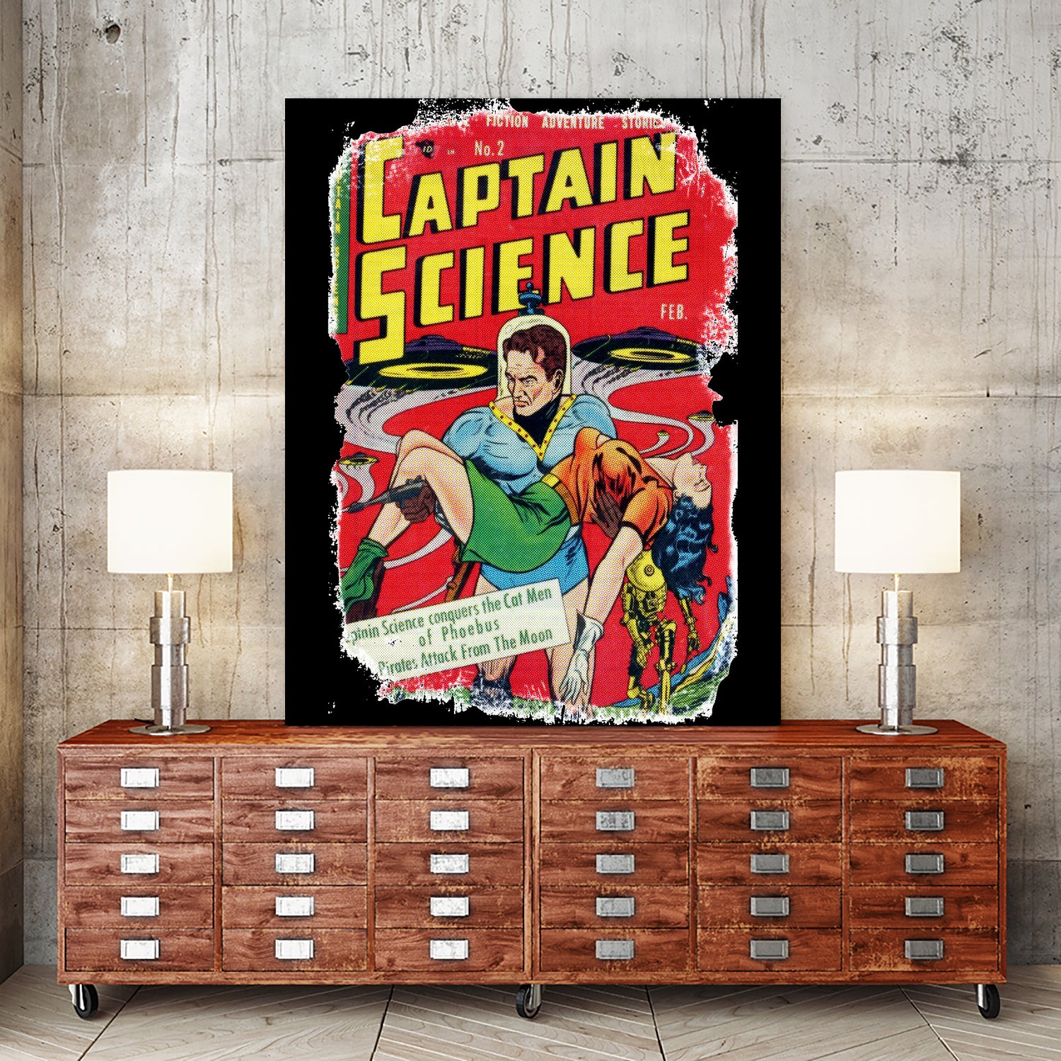 Torn Comic book cover | Retro| Science hero | Vintage by TULIO ALMEIDA on GIANT ART - red digital drawing