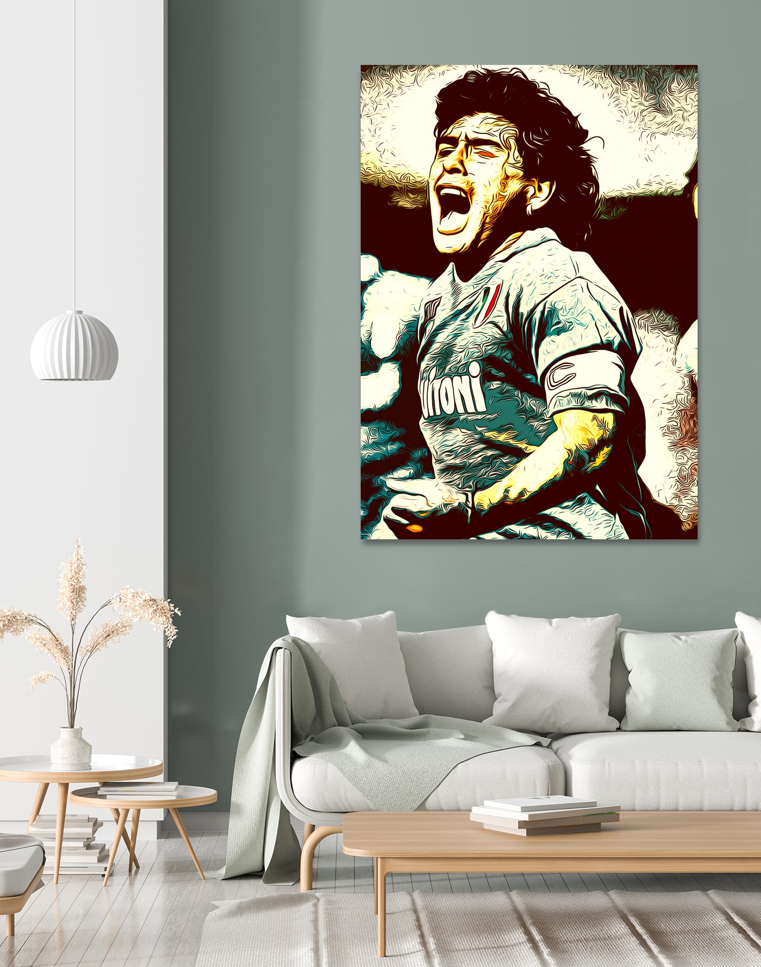 MARADONA SOCCER SPORT by MAX HARD on GIANT ART - orange vector illustration