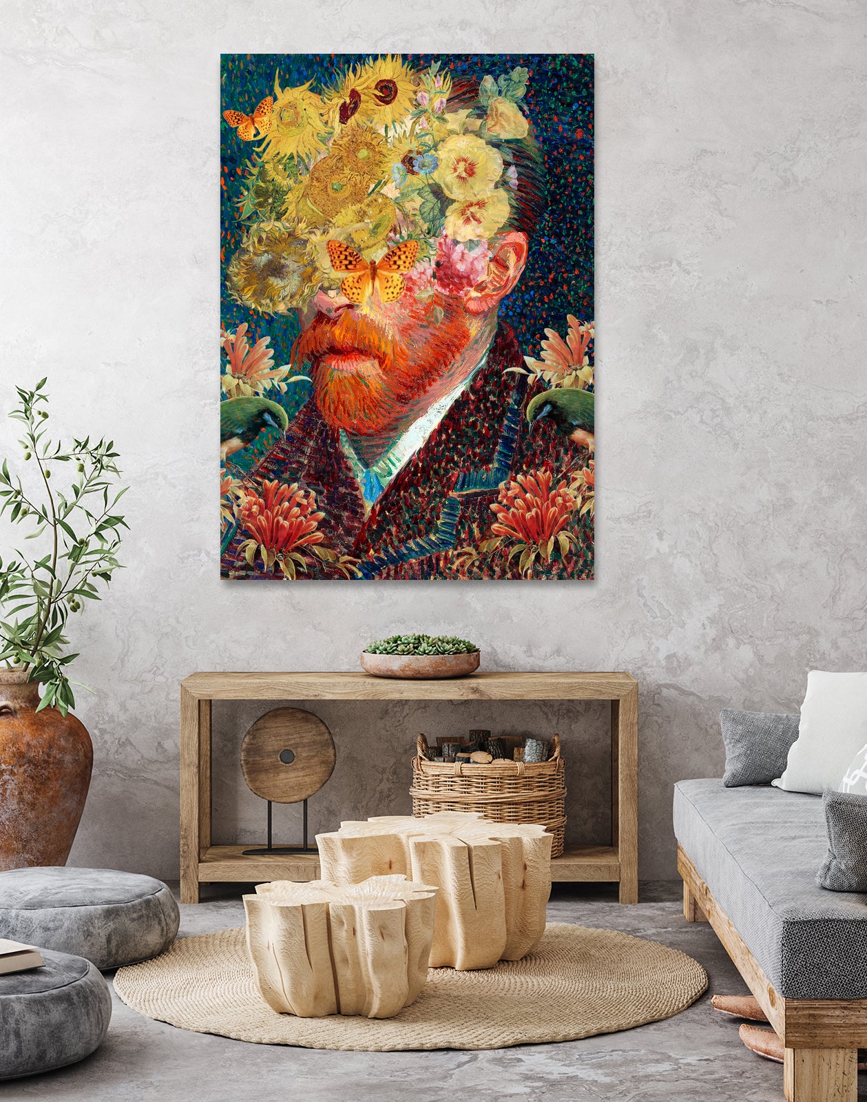 van Gogh floral by edson ramos on GIANT ART - blue photo manipulation