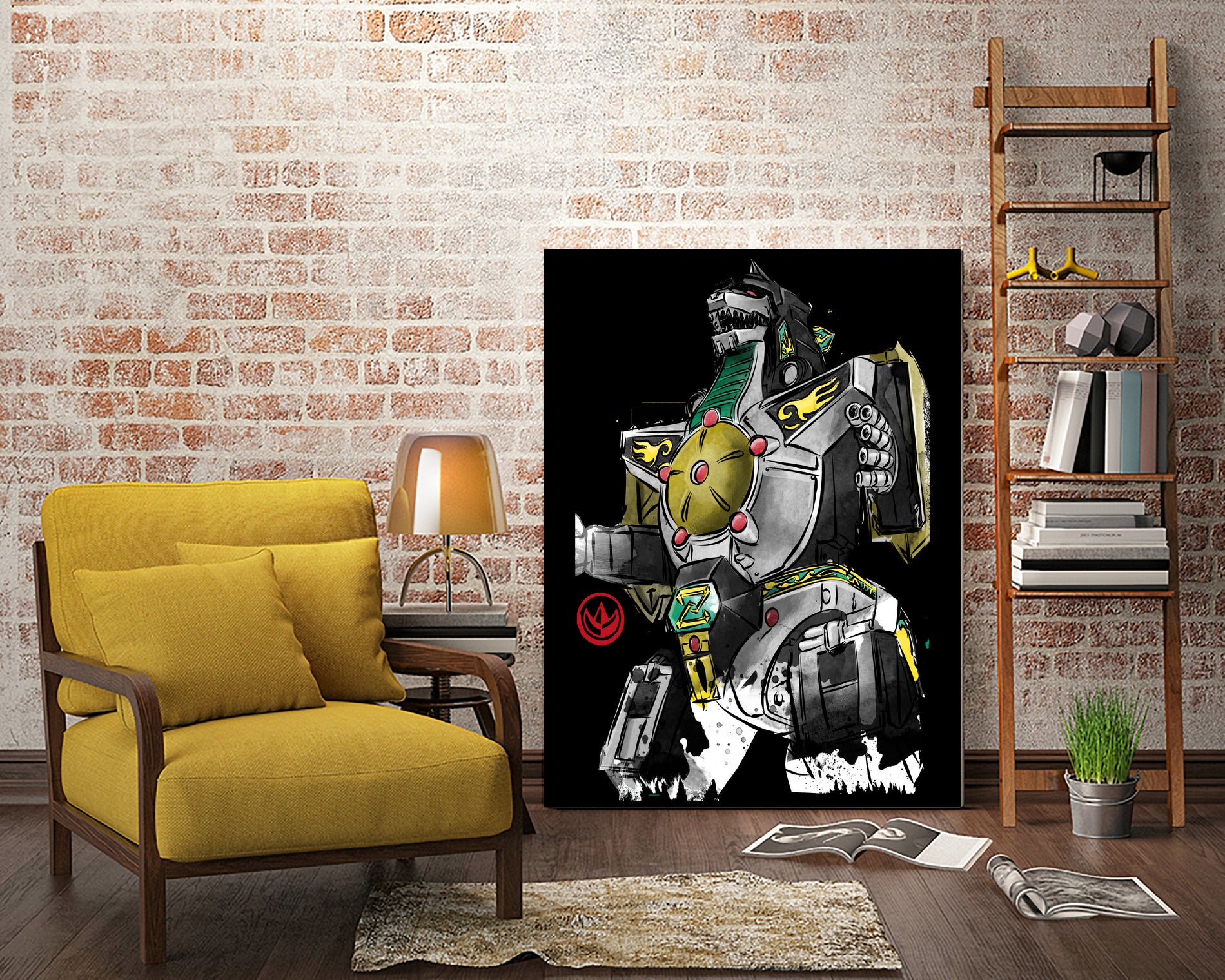 Dragonzord watercolor by Antonio Camarena on GIANT ART - white digital painting