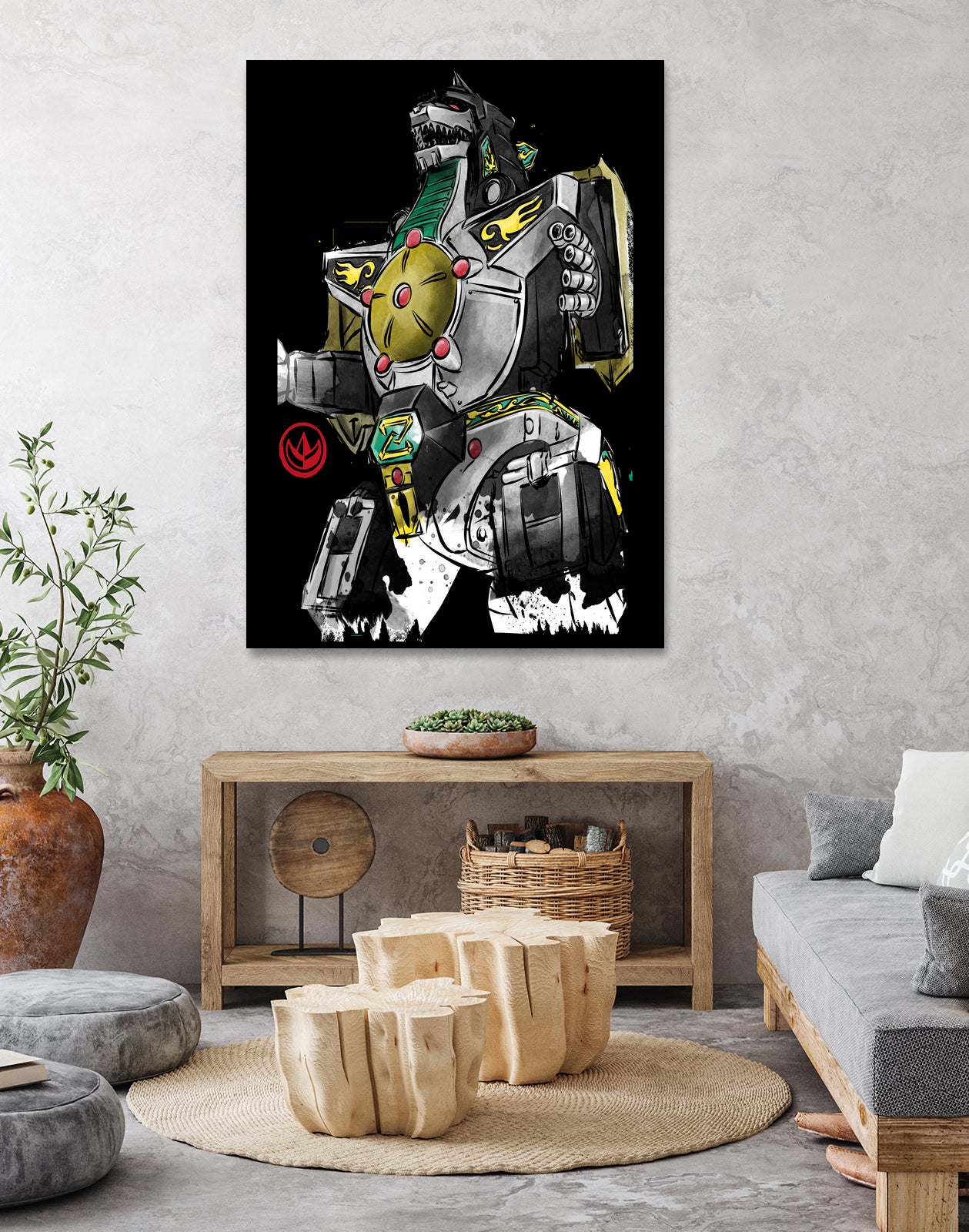 Dragonzord watercolor by Antonio Camarena on GIANT ART - white digital painting
