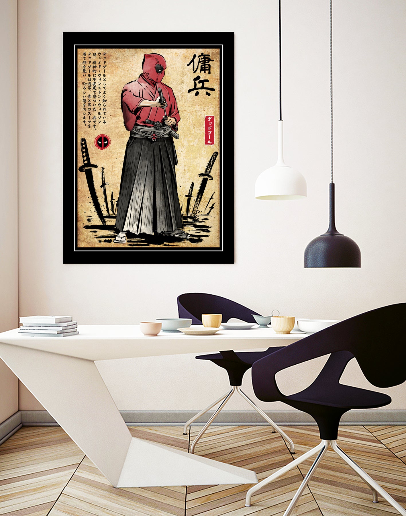 Red Ronin WOODBLOCK by Antonio Camarena on GIANT ART - black digital painting