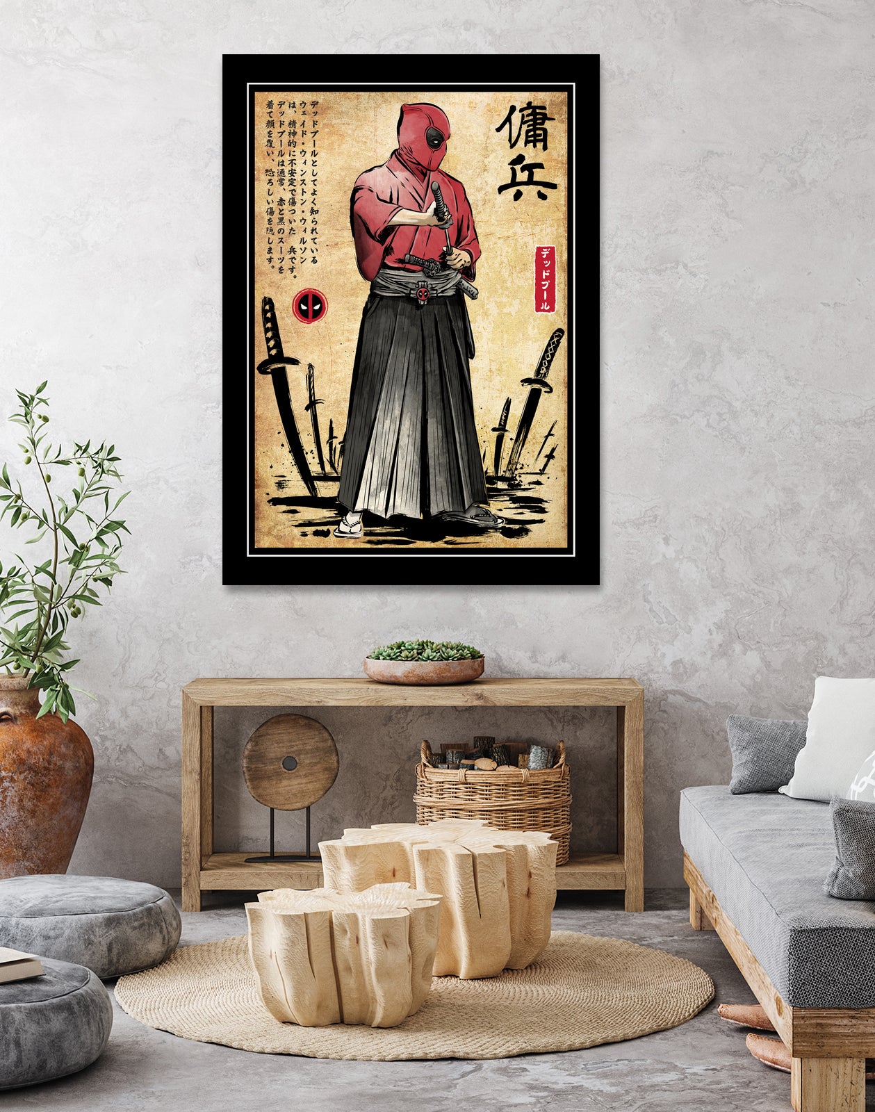 Red Ronin WOODBLOCK by Antonio Camarena on GIANT ART - black digital painting