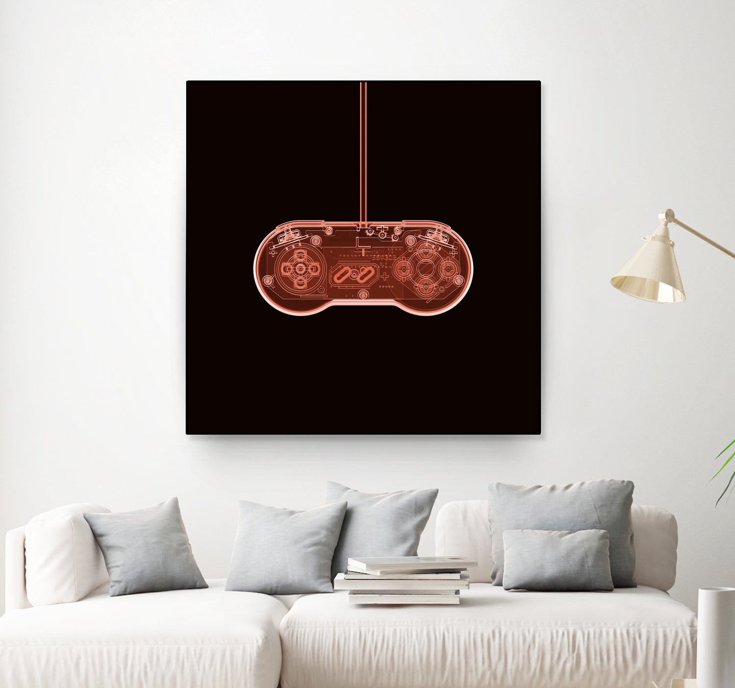 Sasfepu X-Ray Nintendo SNES Joypad Red by Jose-Carlos Matias on GIANT ART - red 3d art