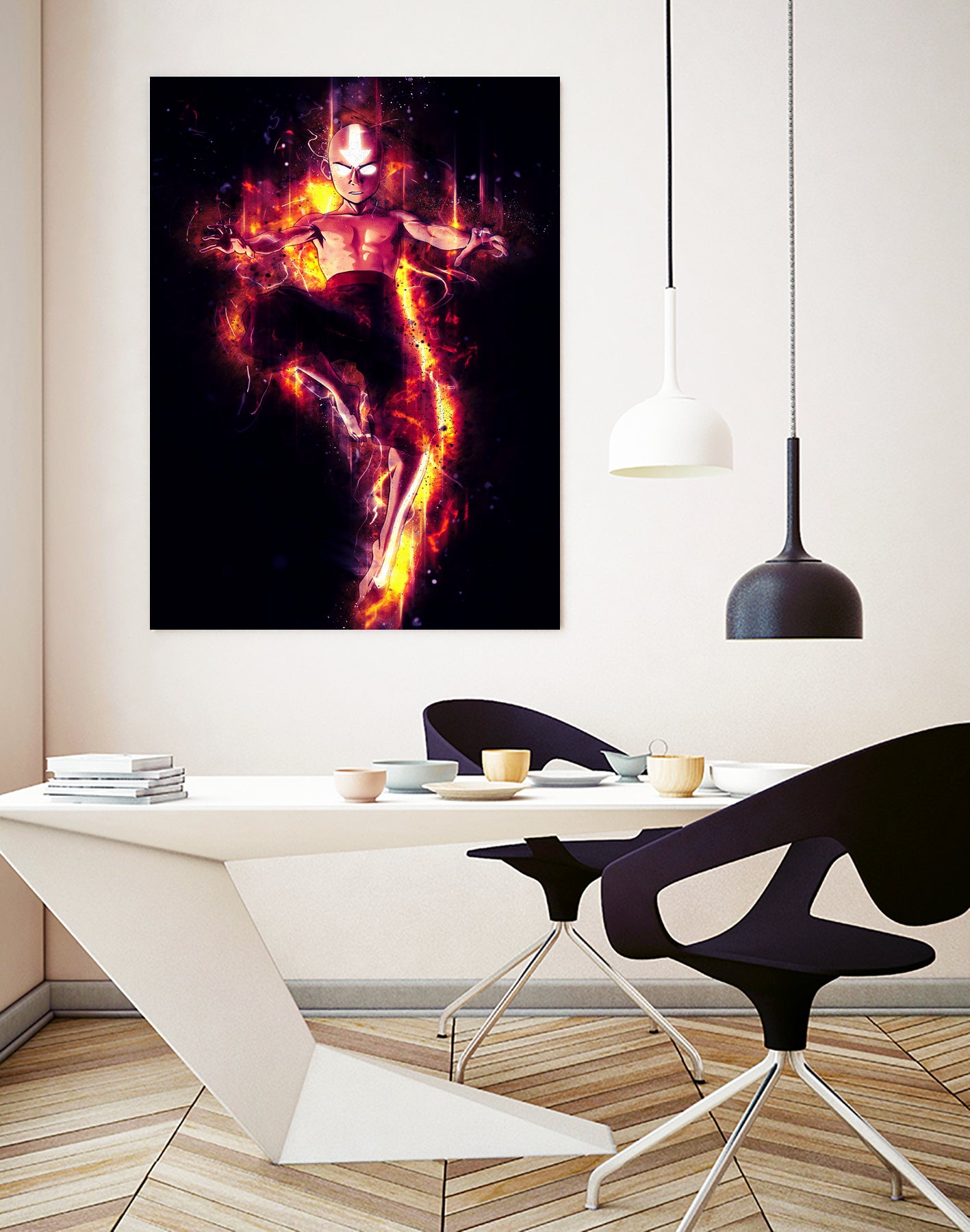 Fire of Aang by syarif syarif on GIANT ART - gray photo illustration