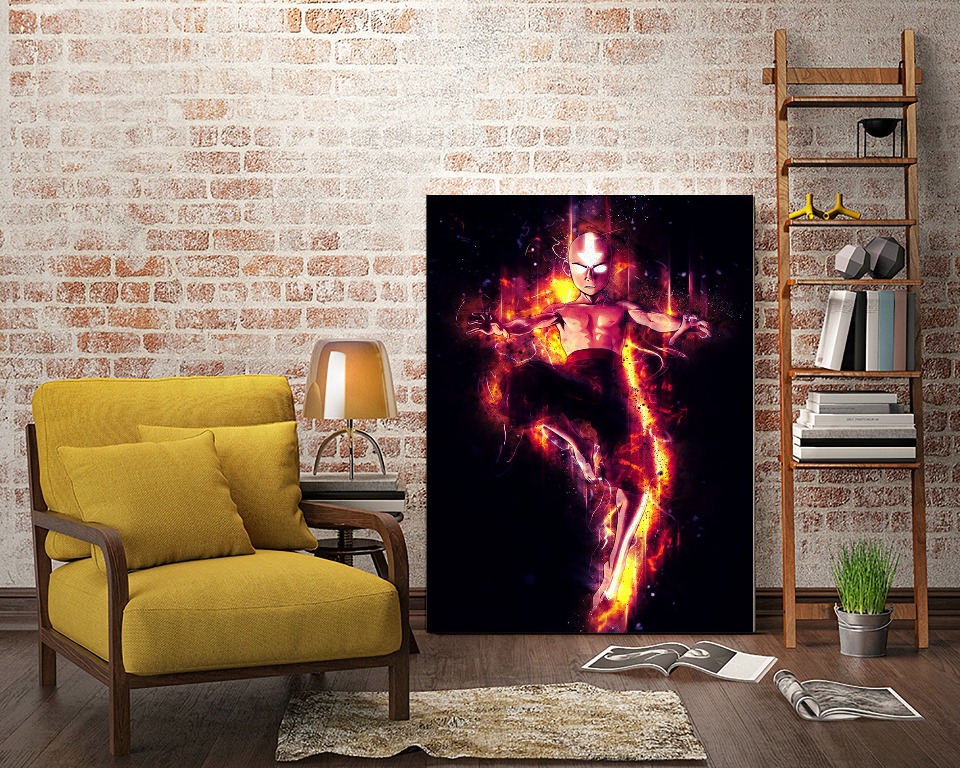 Fire of Aang by syarif syarif on GIANT ART - gray photo illustration