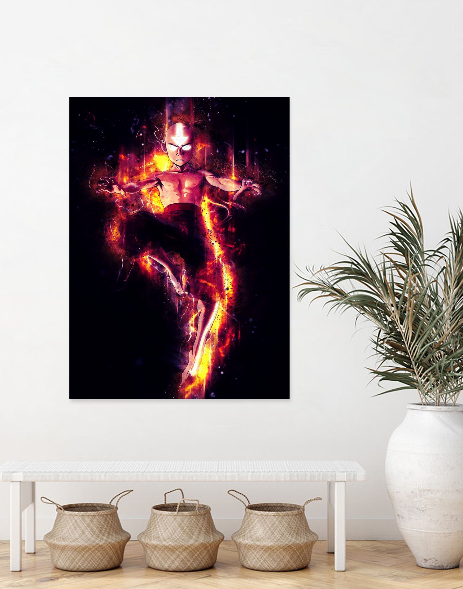 Fire of Aang by syarif syarif on GIANT ART - gray photo illustration