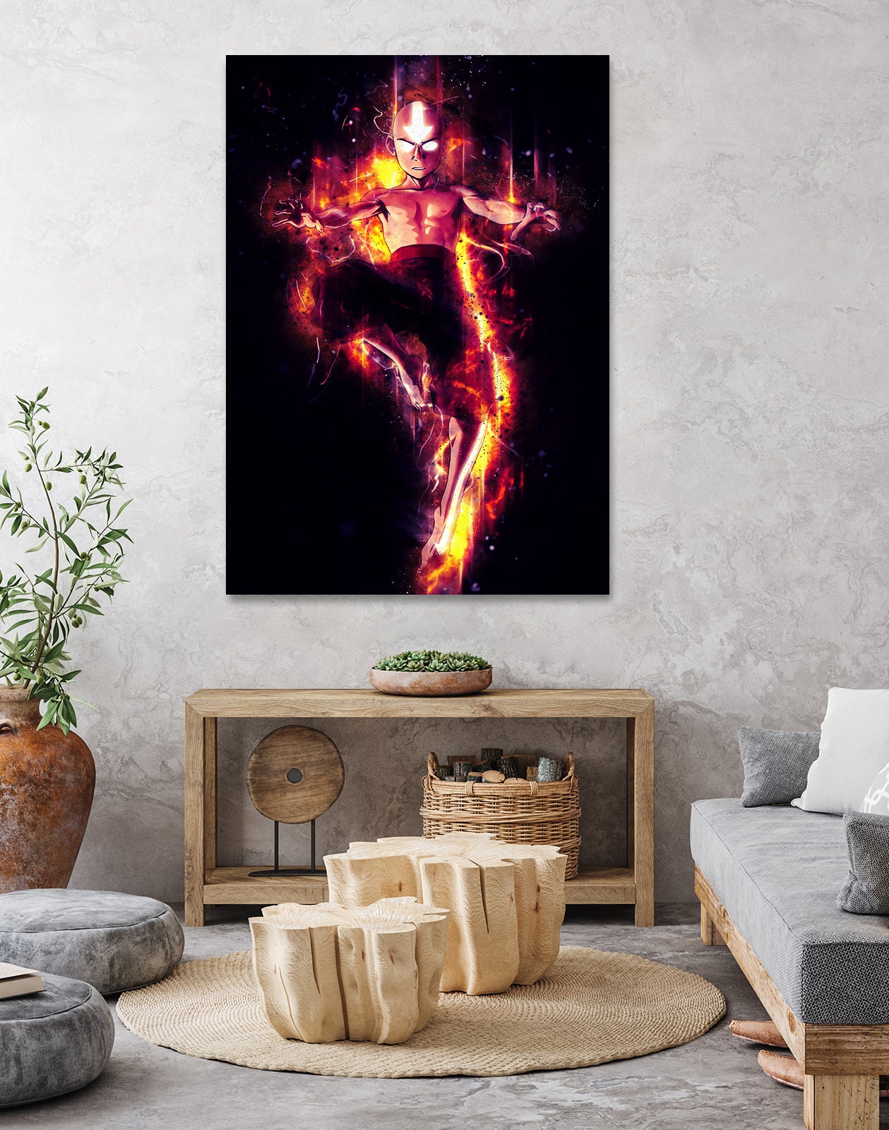 Fire of Aang by syarif syarif on GIANT ART - gray photo illustration