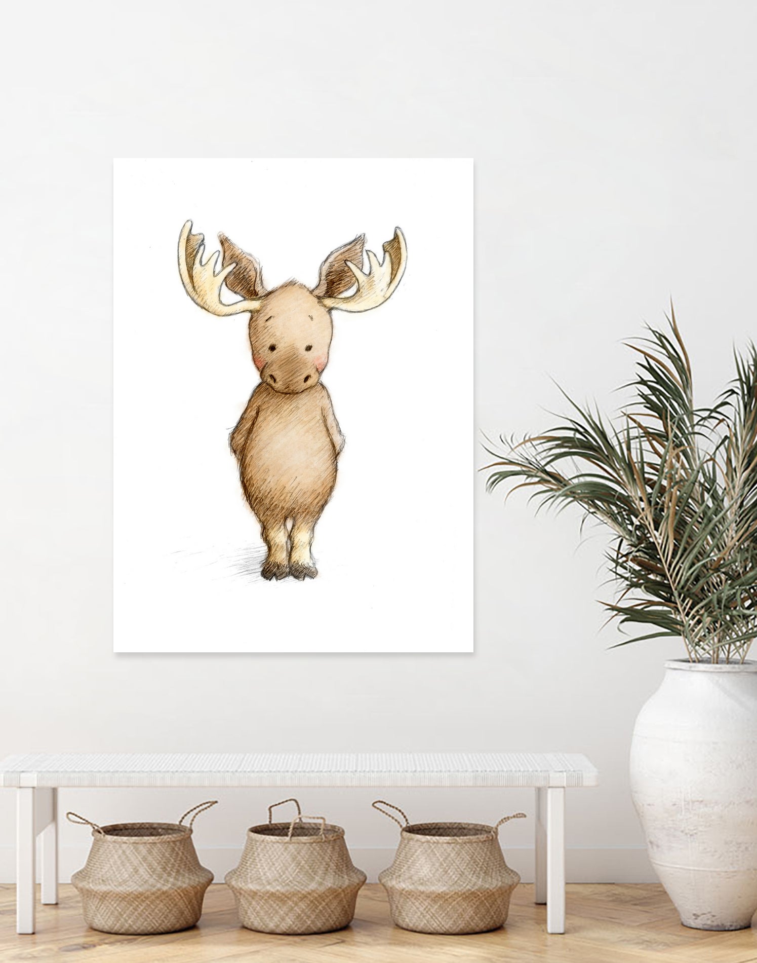 Moose by Anna Abramska on GIANT ART - brown digital drawing